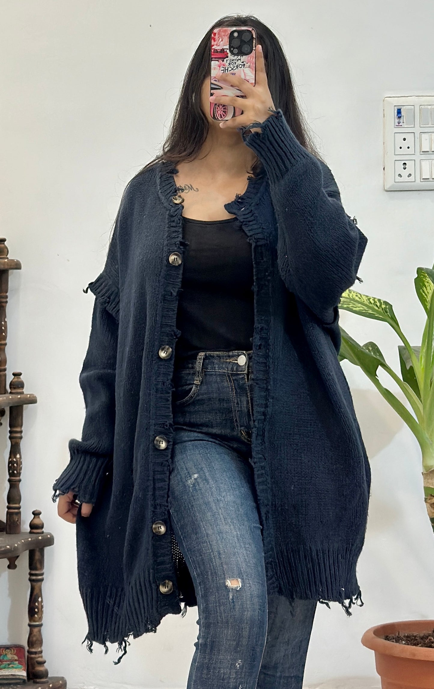Long heavy cardigan (upto 48)