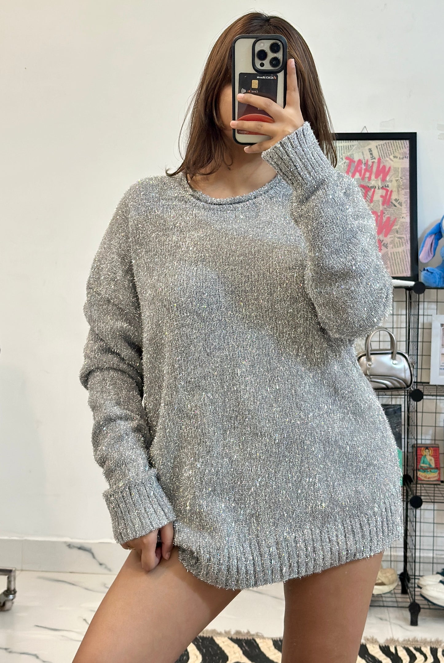 Korean shimmer sweater (42-44)