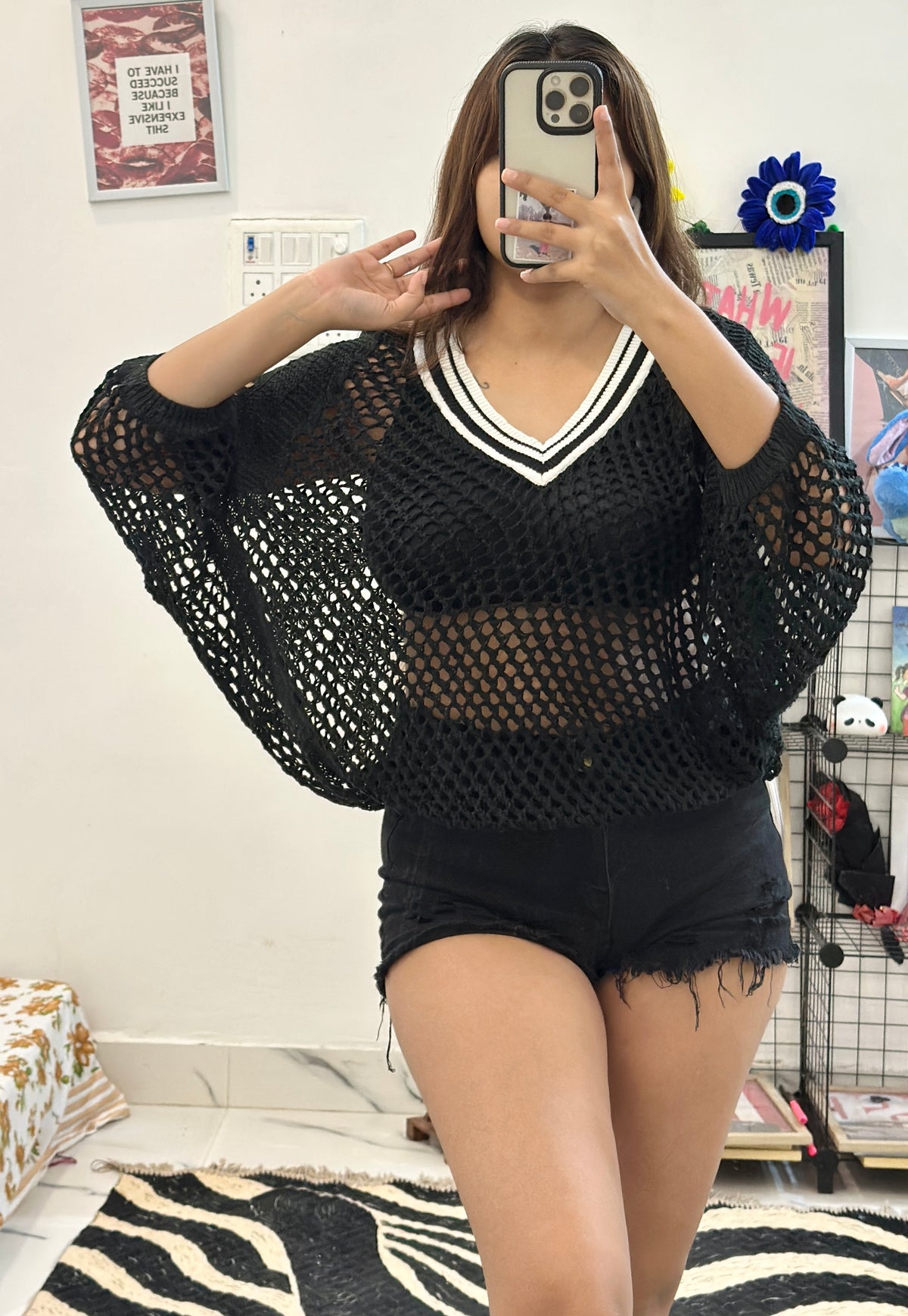 Oversized crochet pullover (freesize)