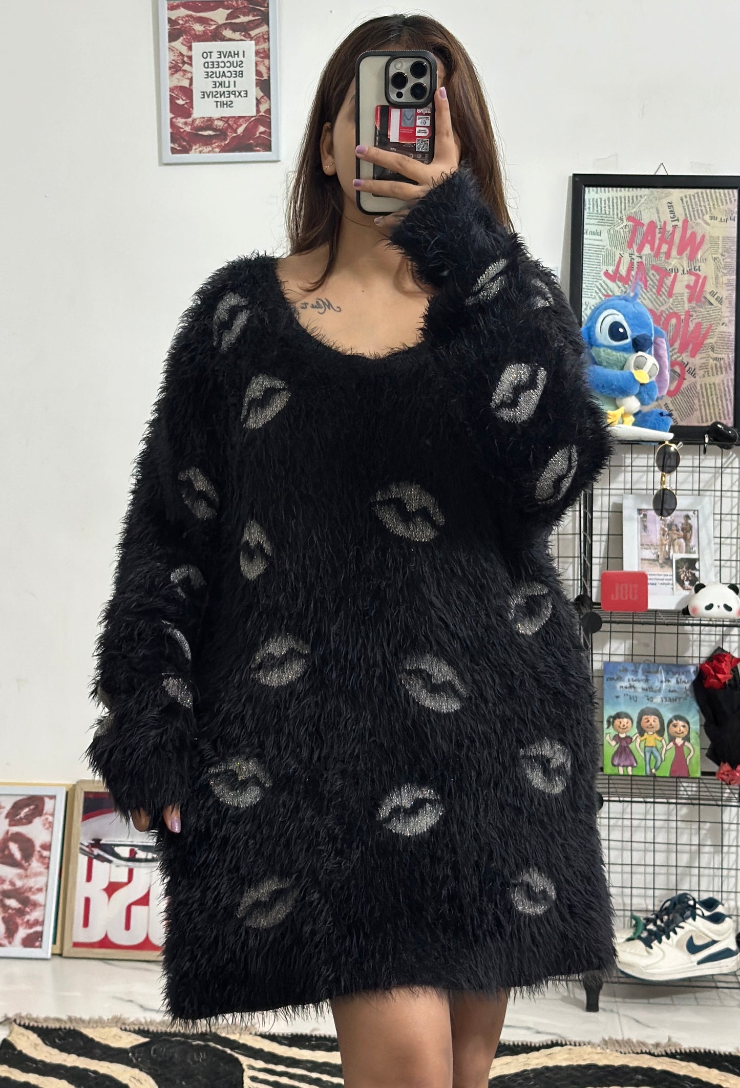 Pretty oversized furry sweater (46-48)