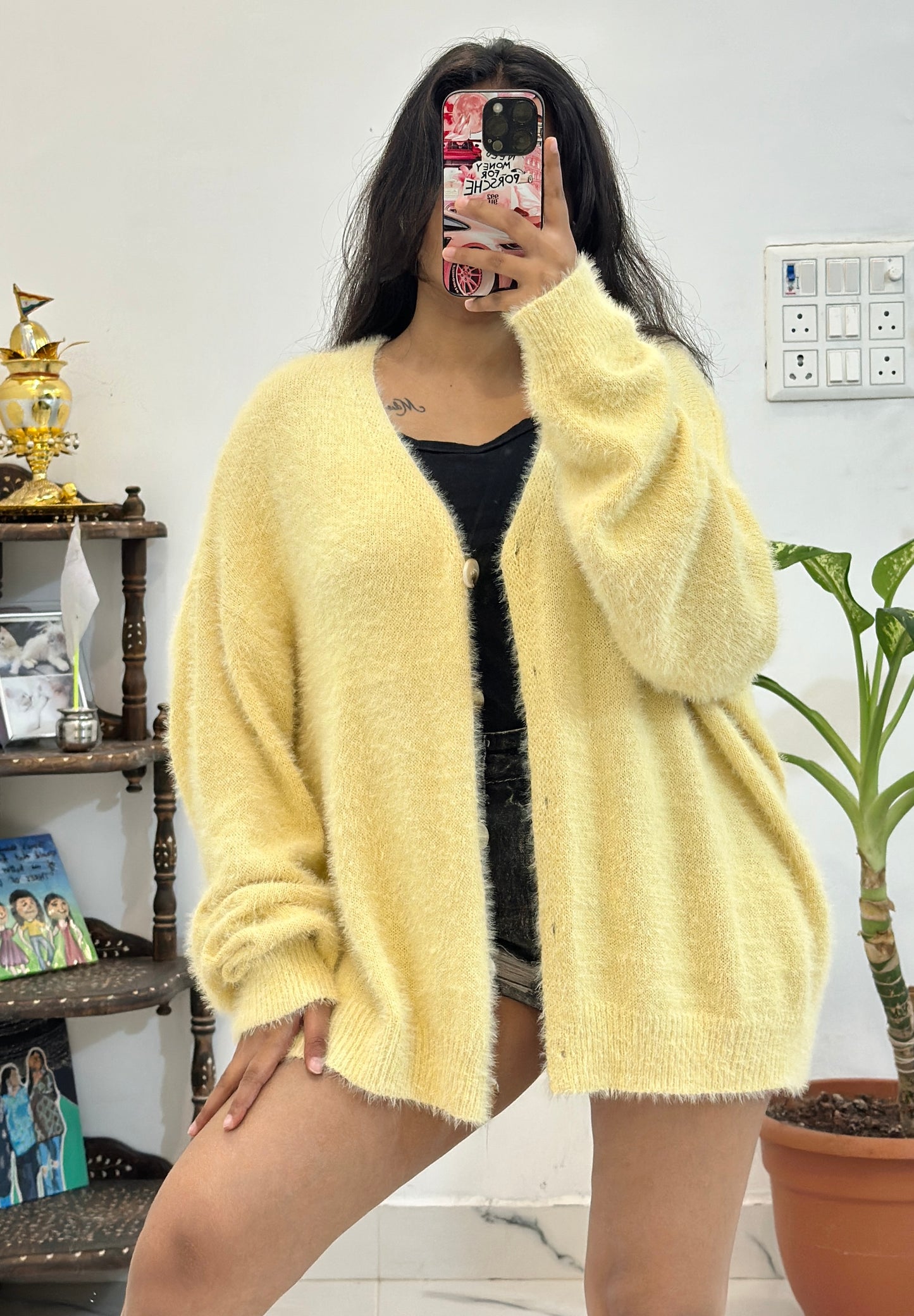 Furry Oversized Korean sweater (freesize upto 50+)