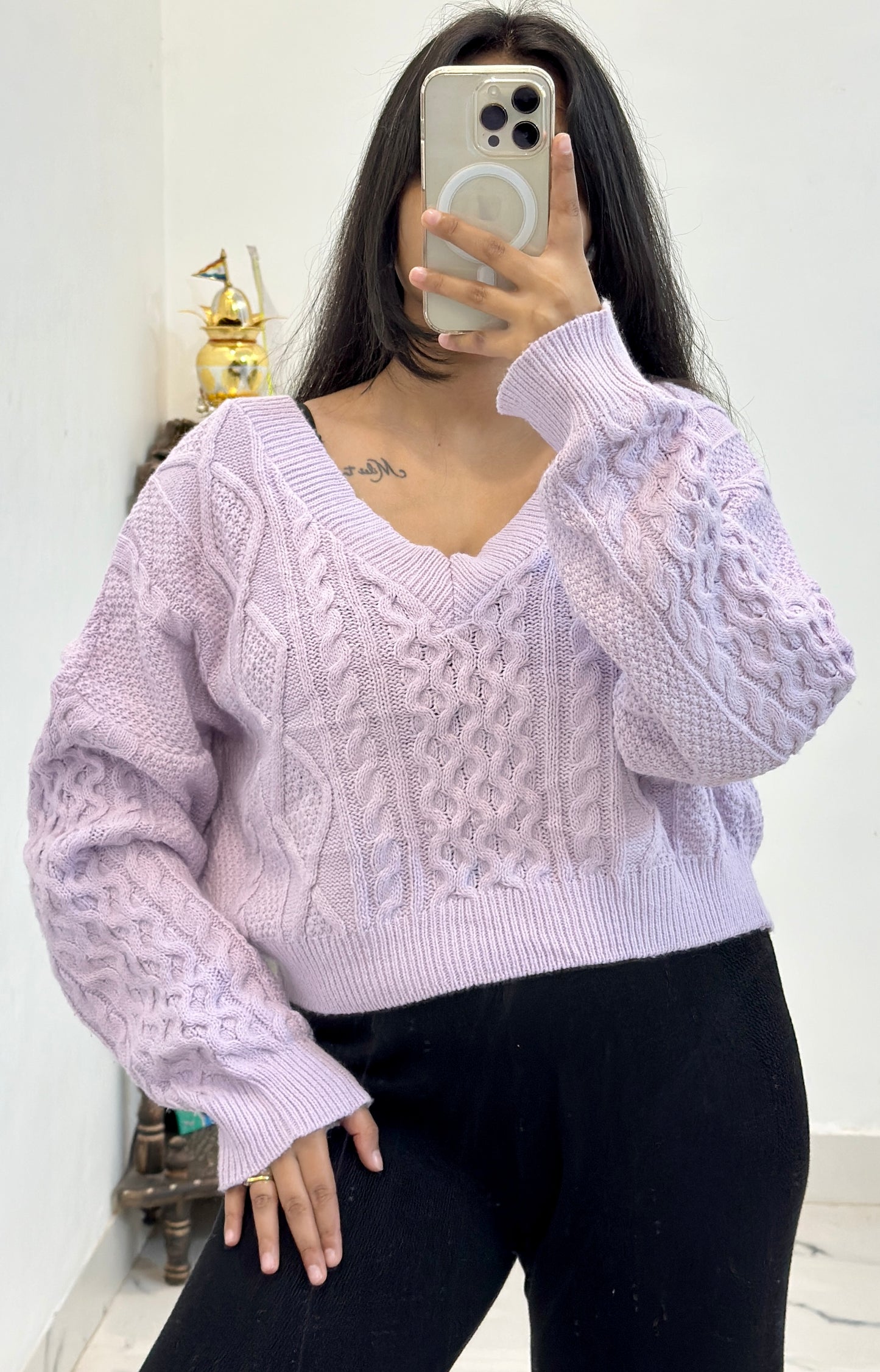 Pretty cord (freesize sweater , 26-28 pants )