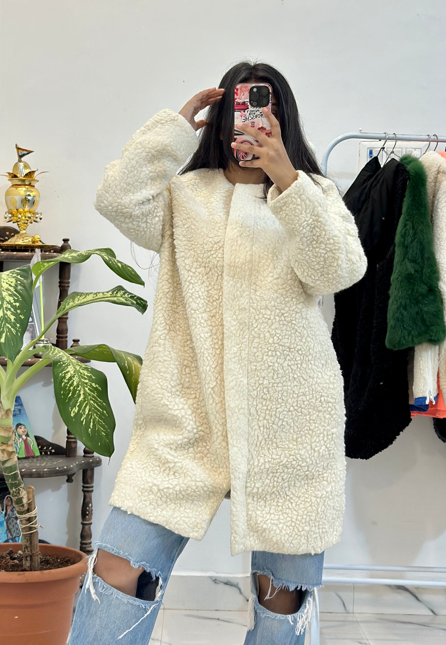 Furry oversized zipper (44-46)