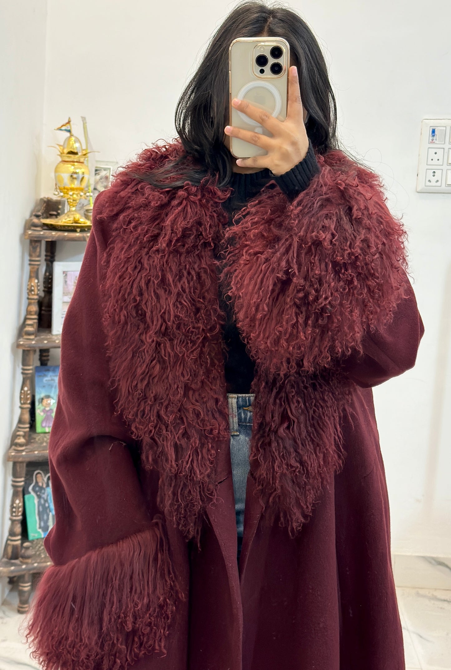 Heavy furry long coat (46-48)
