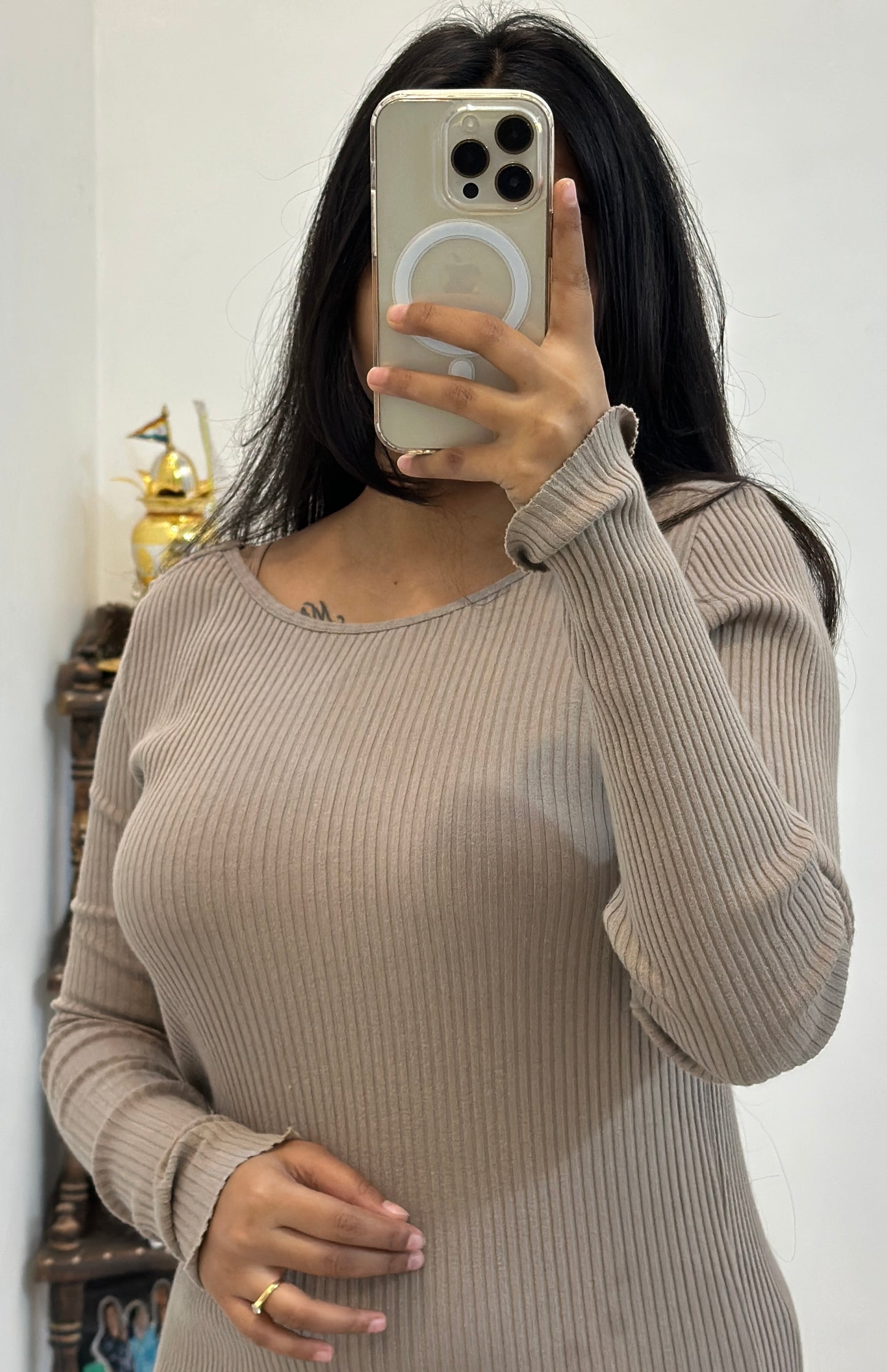 Woollen long dress 34-38