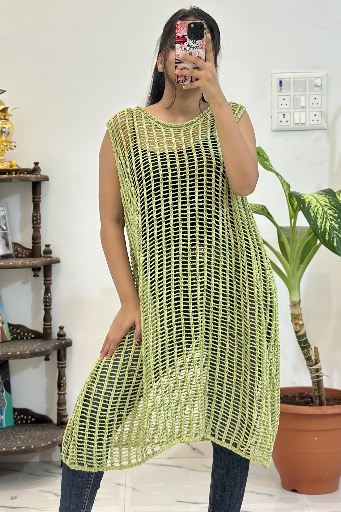 Long crochet top (42-44)