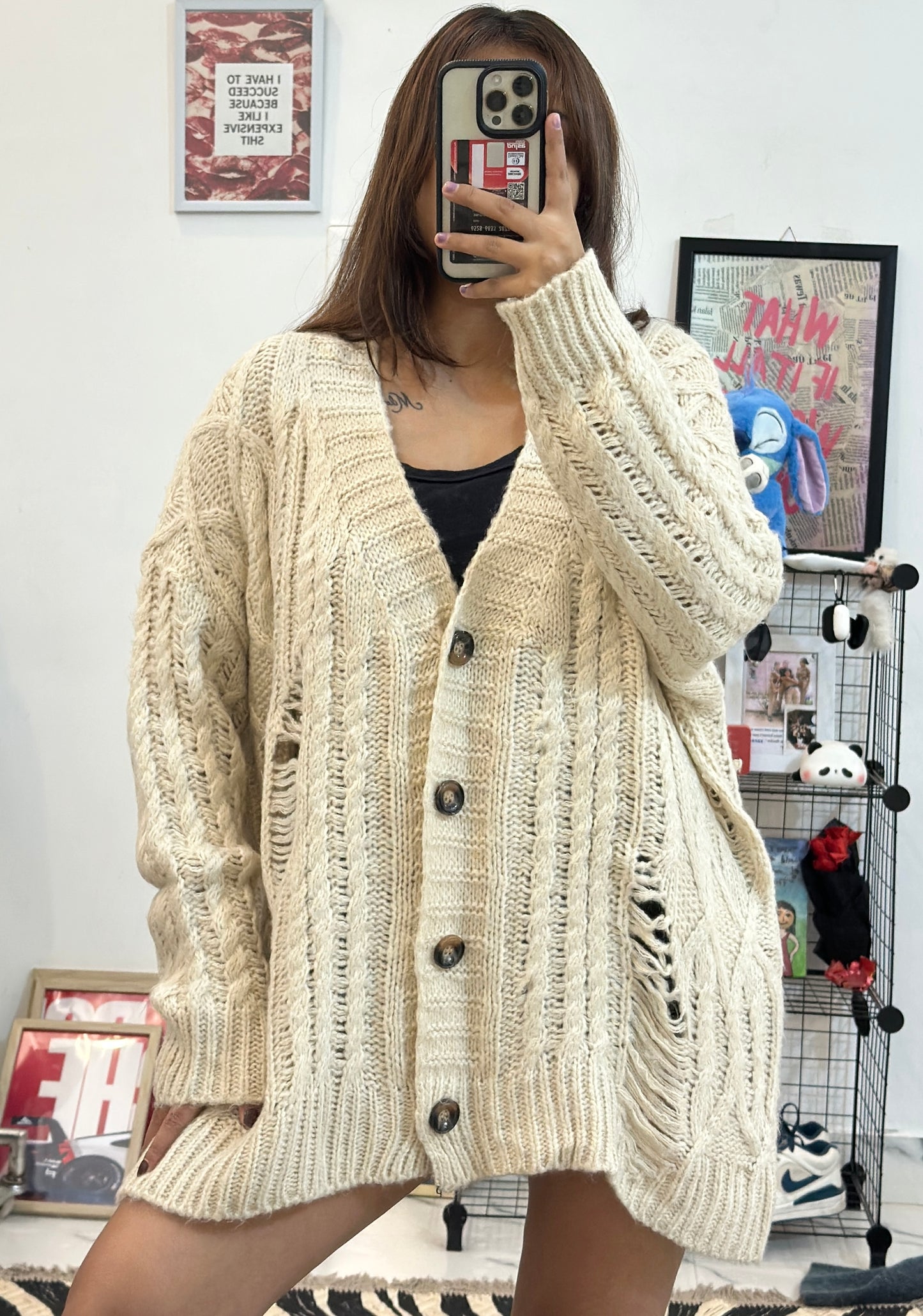 Oversized heavy cardigan (48-50)