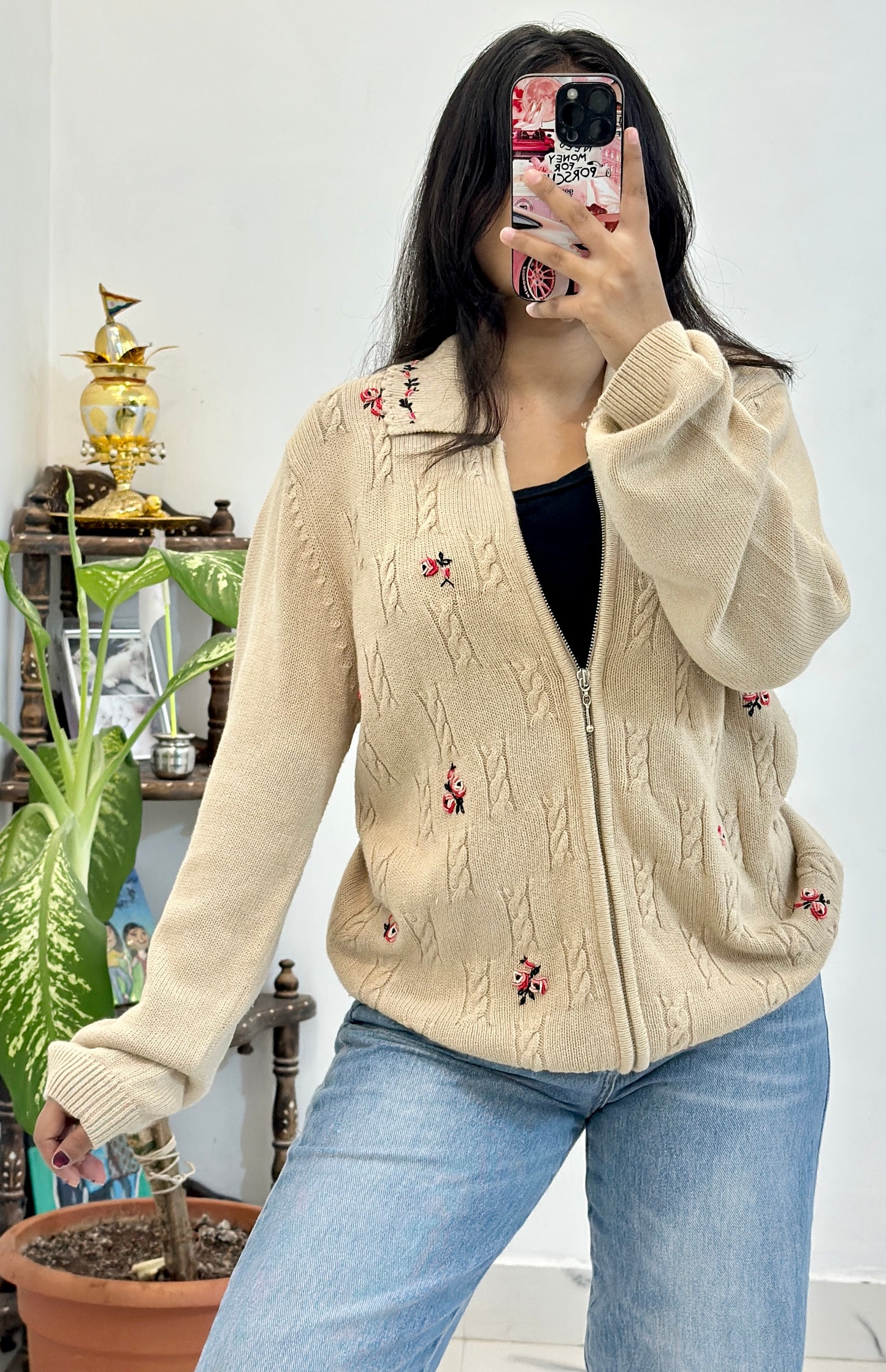 Embroidered zipper (40-42)
