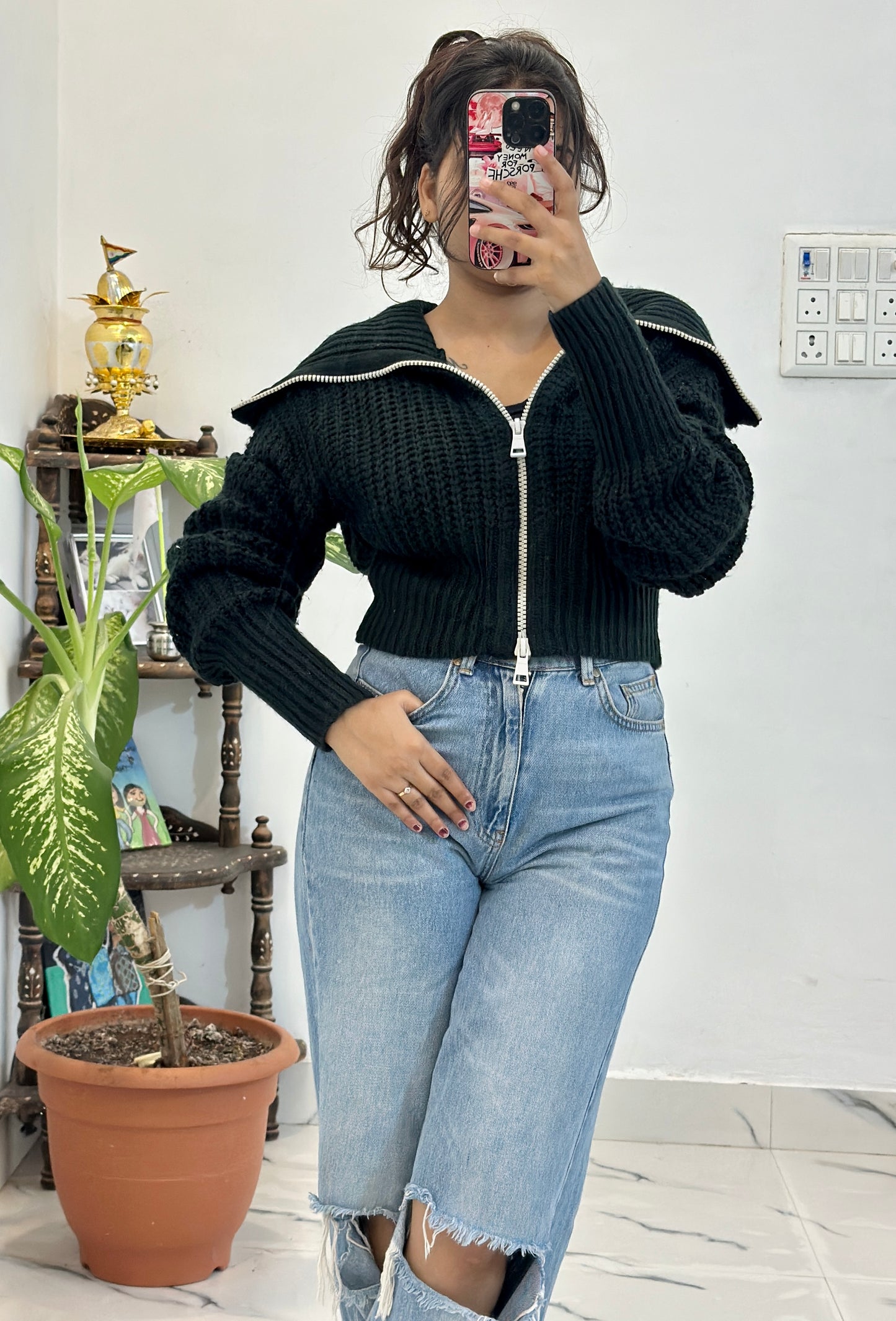Black korean sweater (36-38)