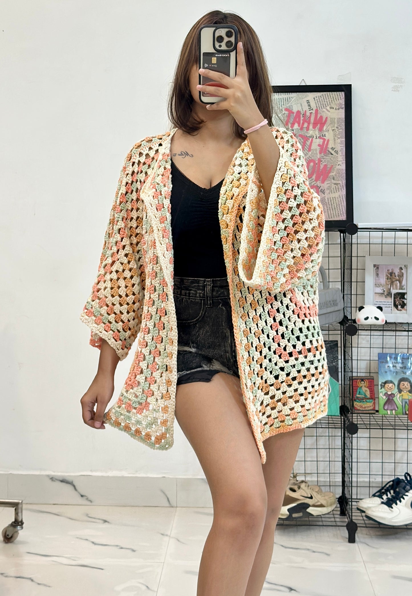 Oversized crochet shrug (46-48)