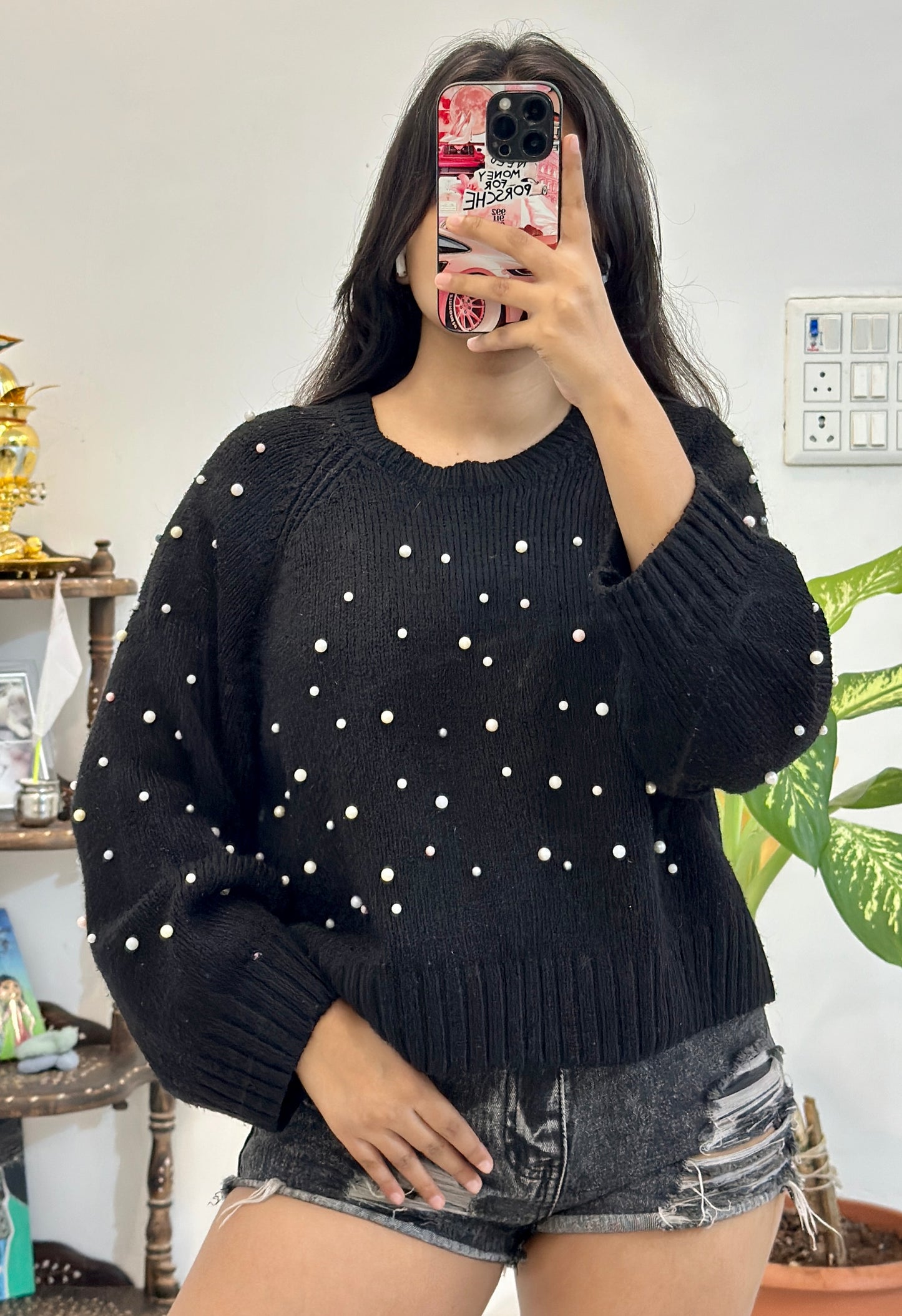 Oversized pearl sweater (42-44)