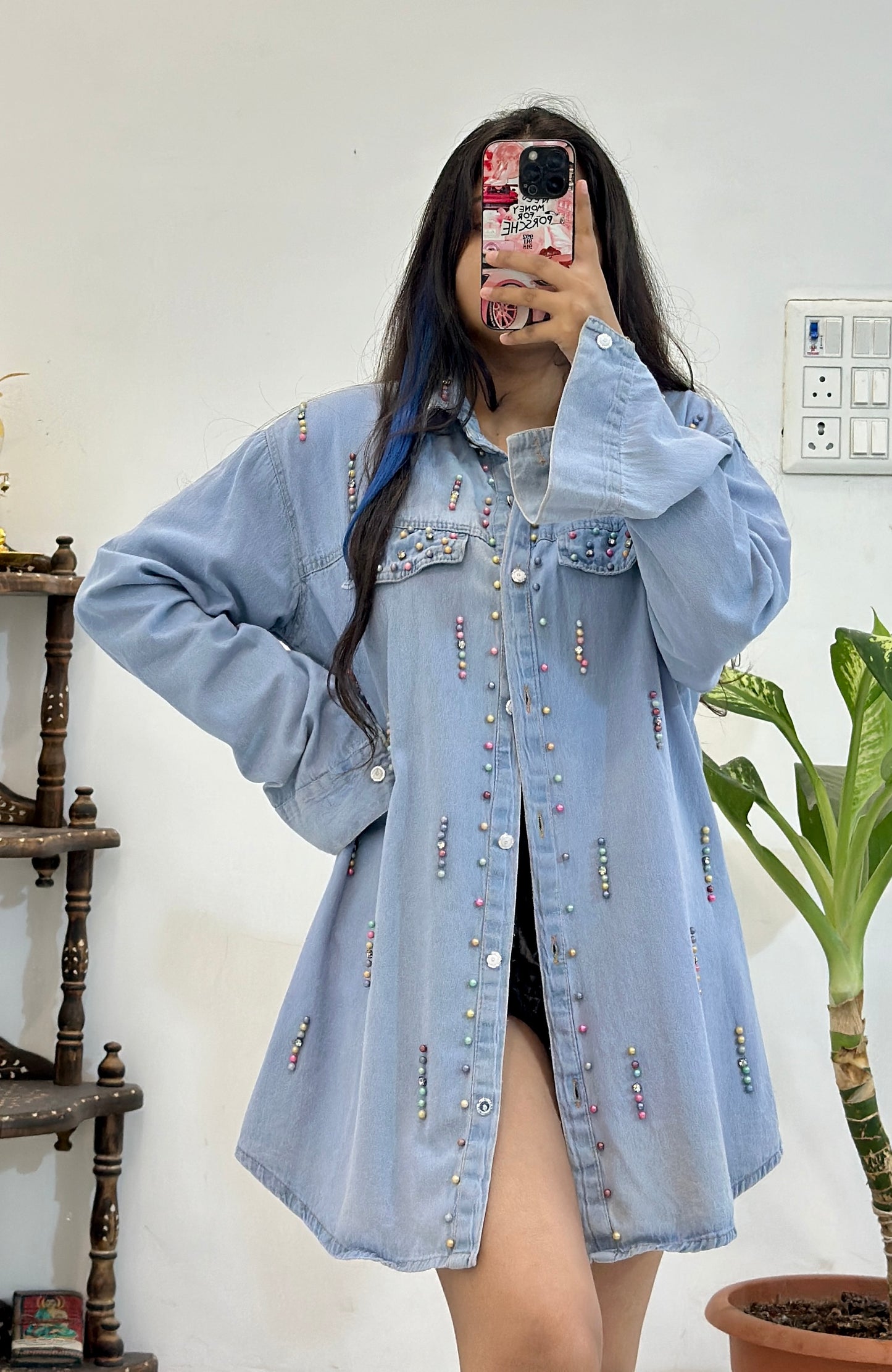 Oversized denim shirt (40-42)