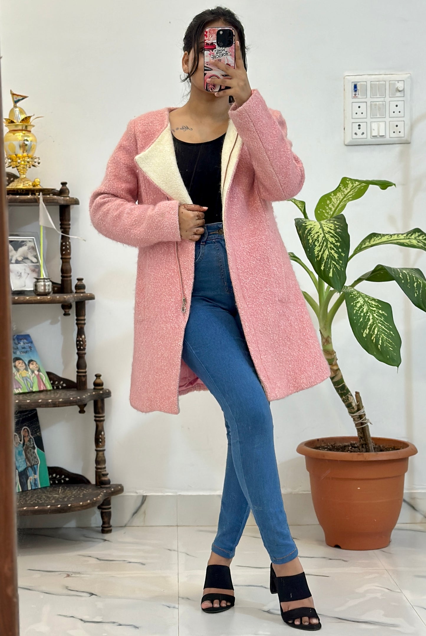 Pretty pink coat (34-36)