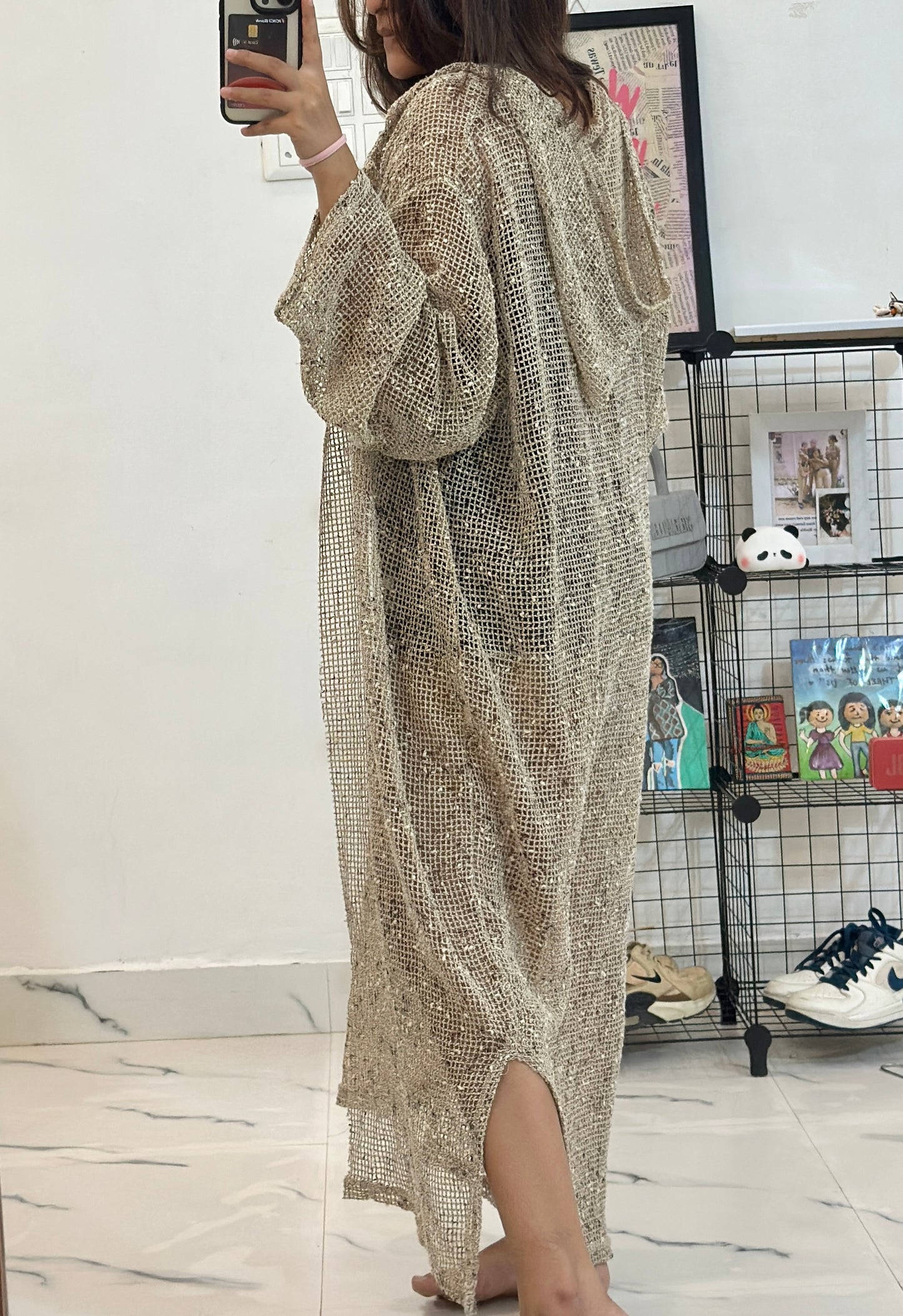Long oversized crochet shrug (44-46)