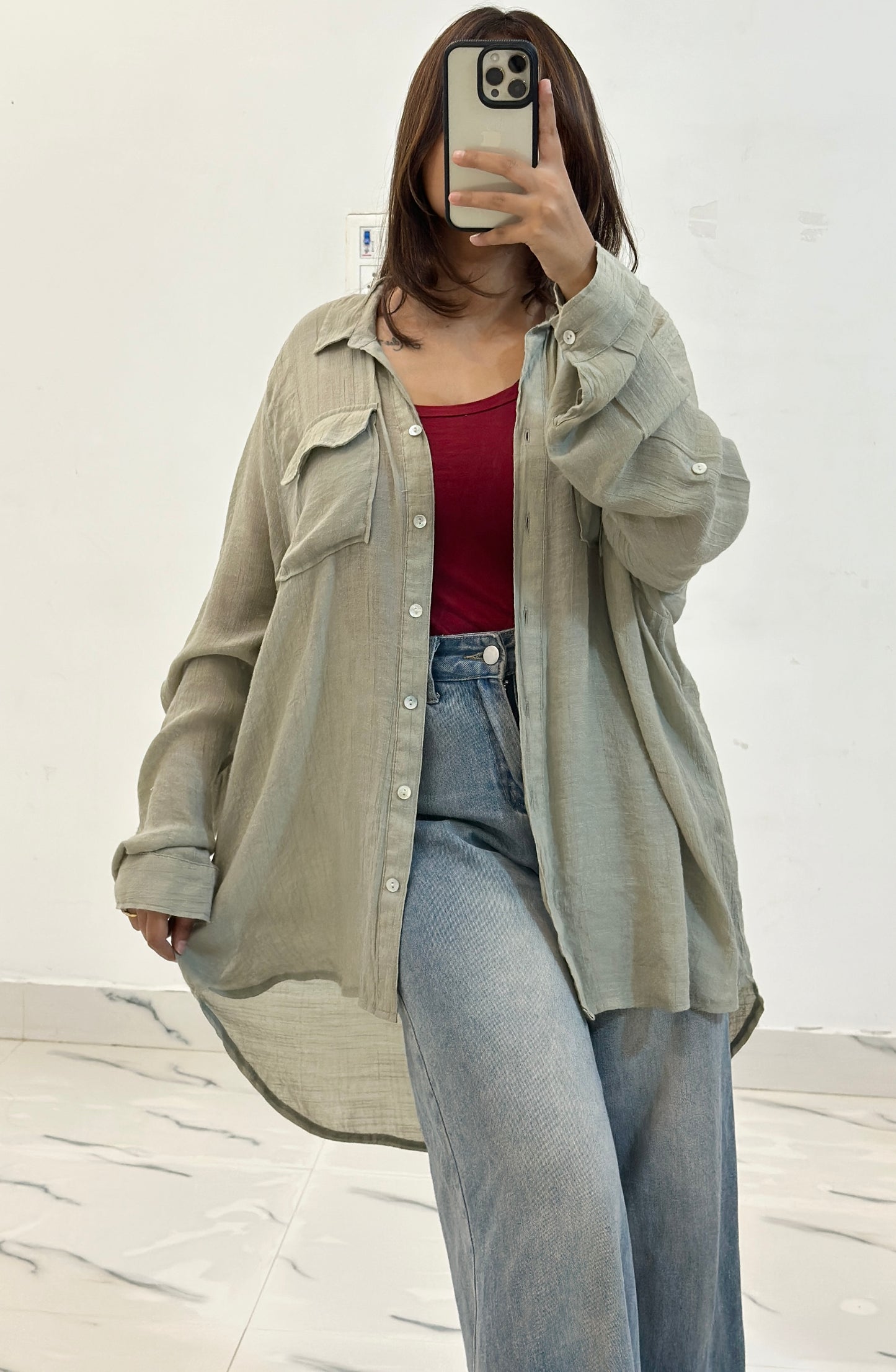 Oversized linen shirt (42-44)