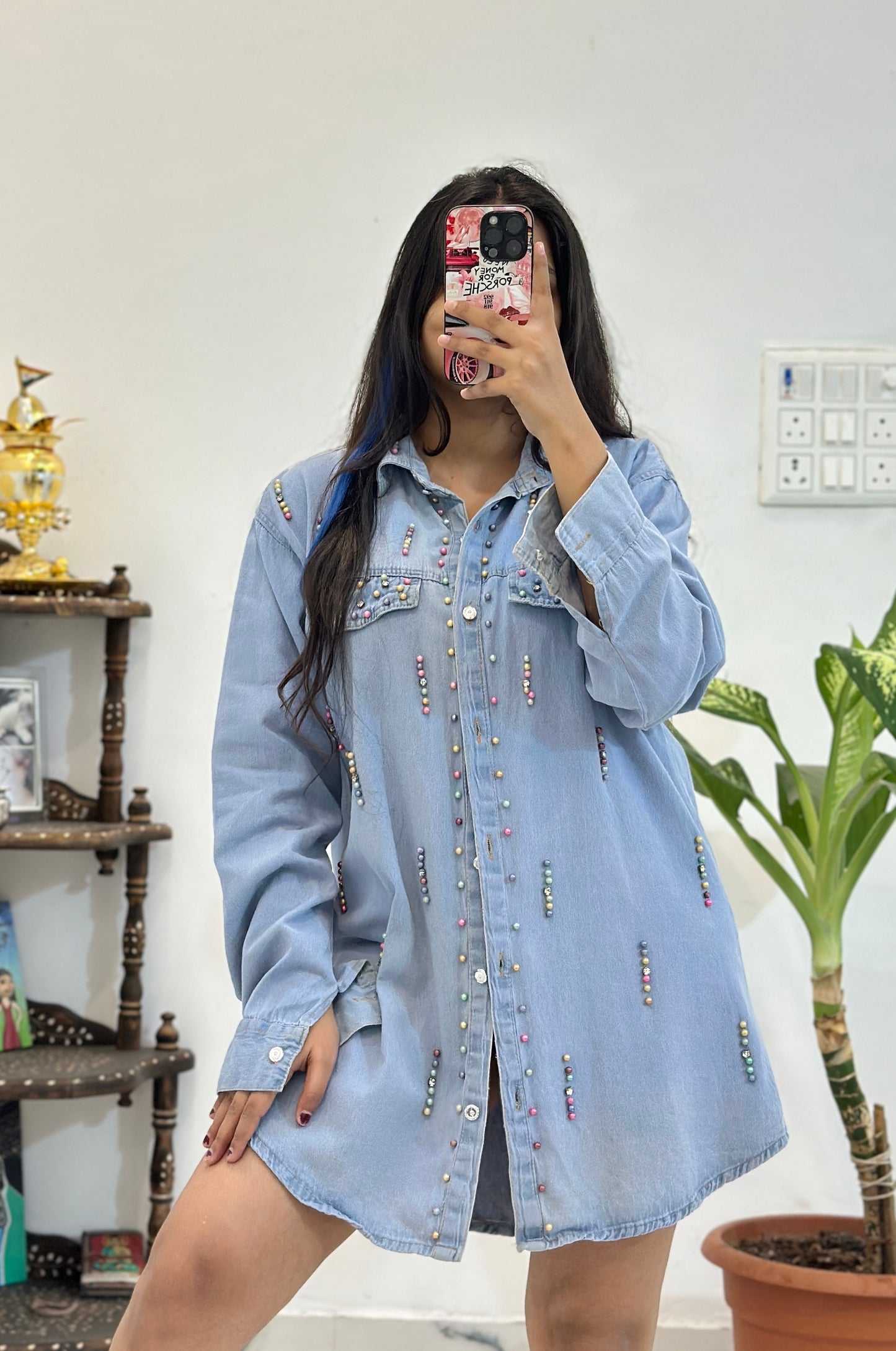 Oversized denim shirt (40-42)