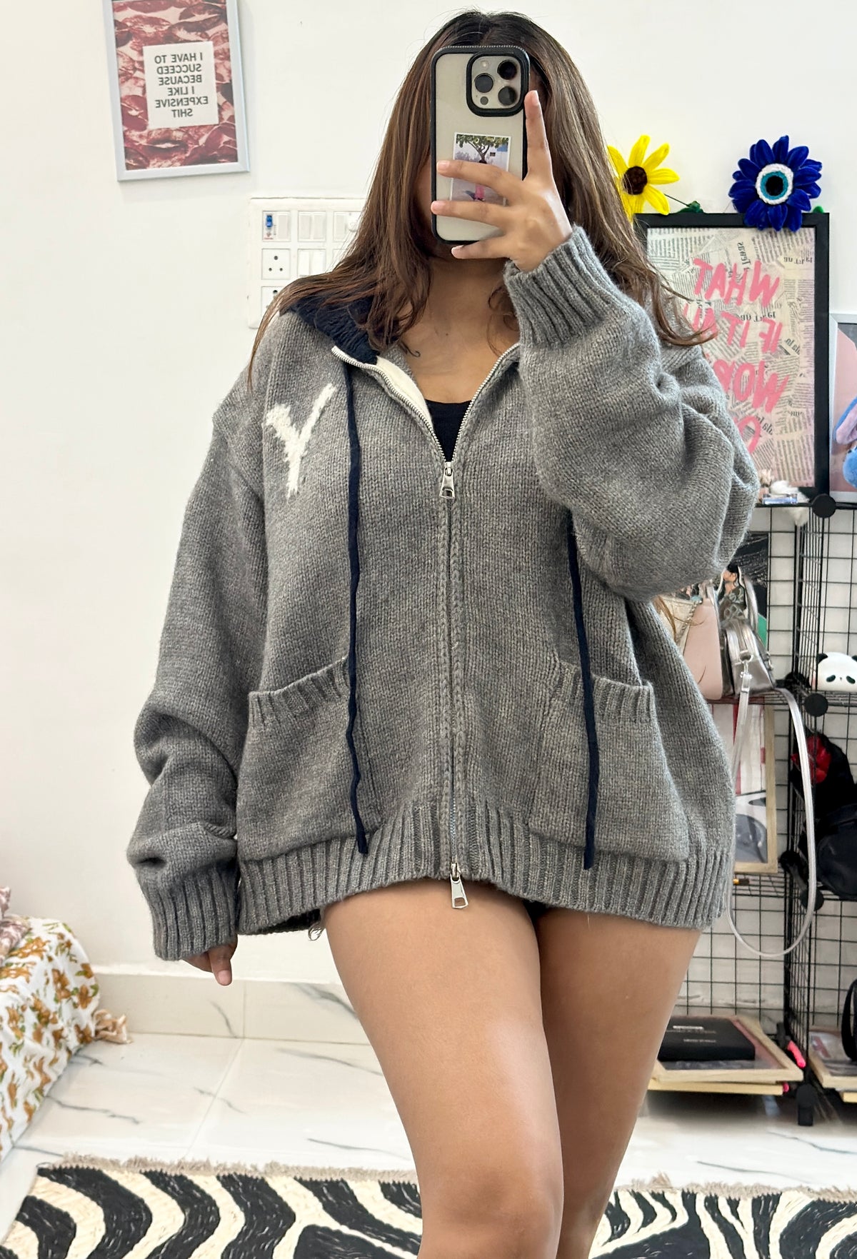 Oversized Korean hoodie zipper (44-46)