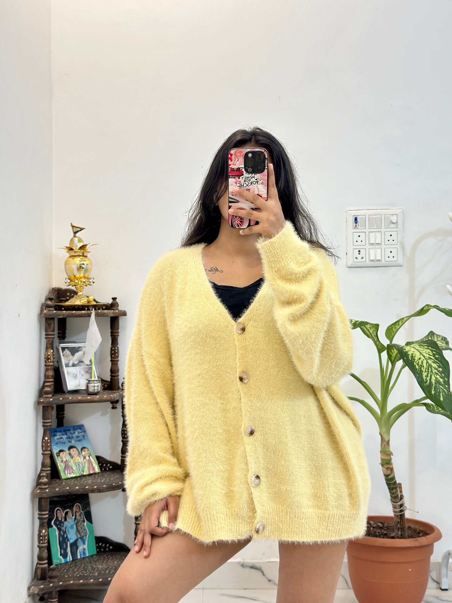 Furry Oversized Korean sweater (freesize upto 50+)