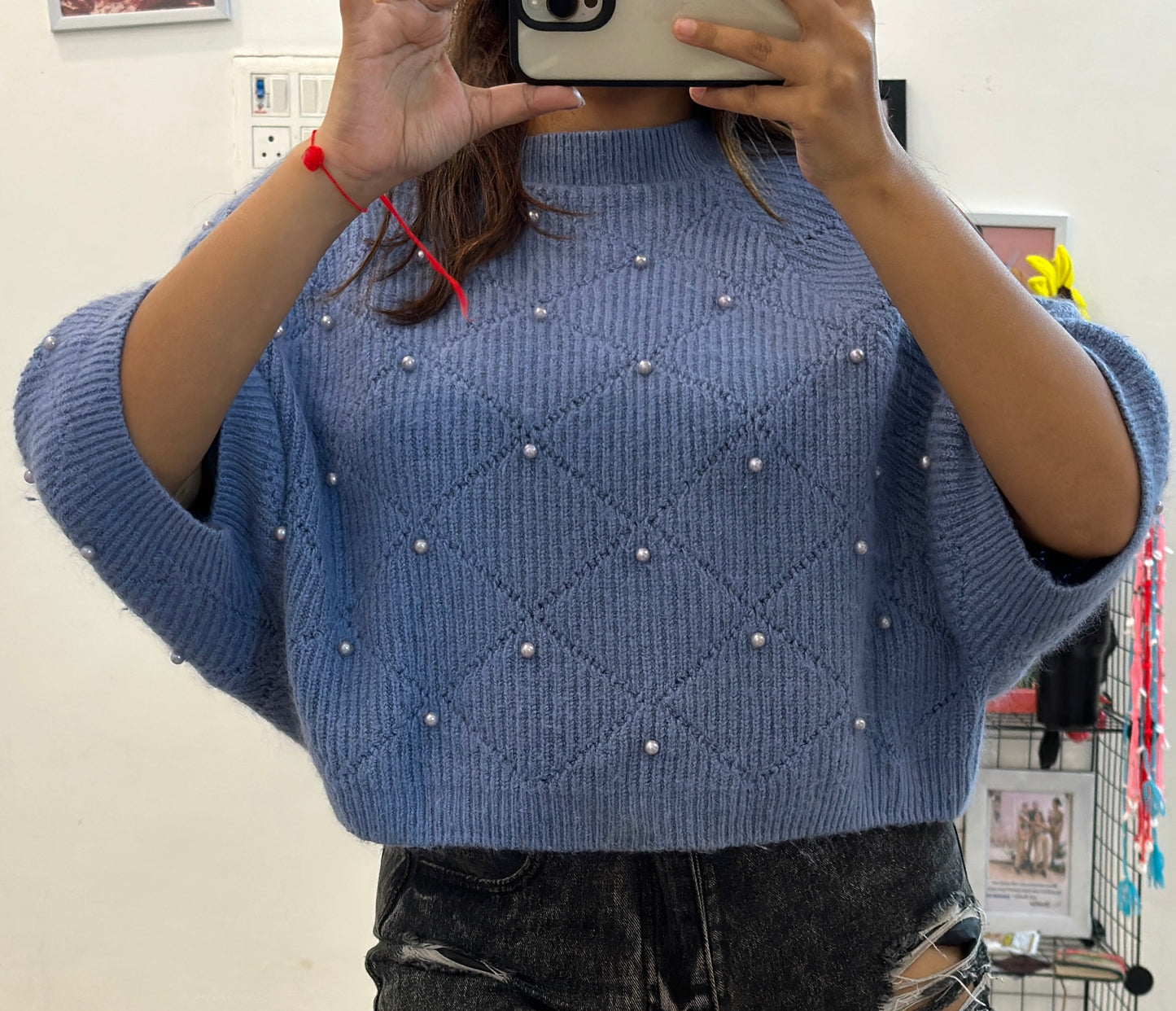 Oversized pearl sweater (46-48)