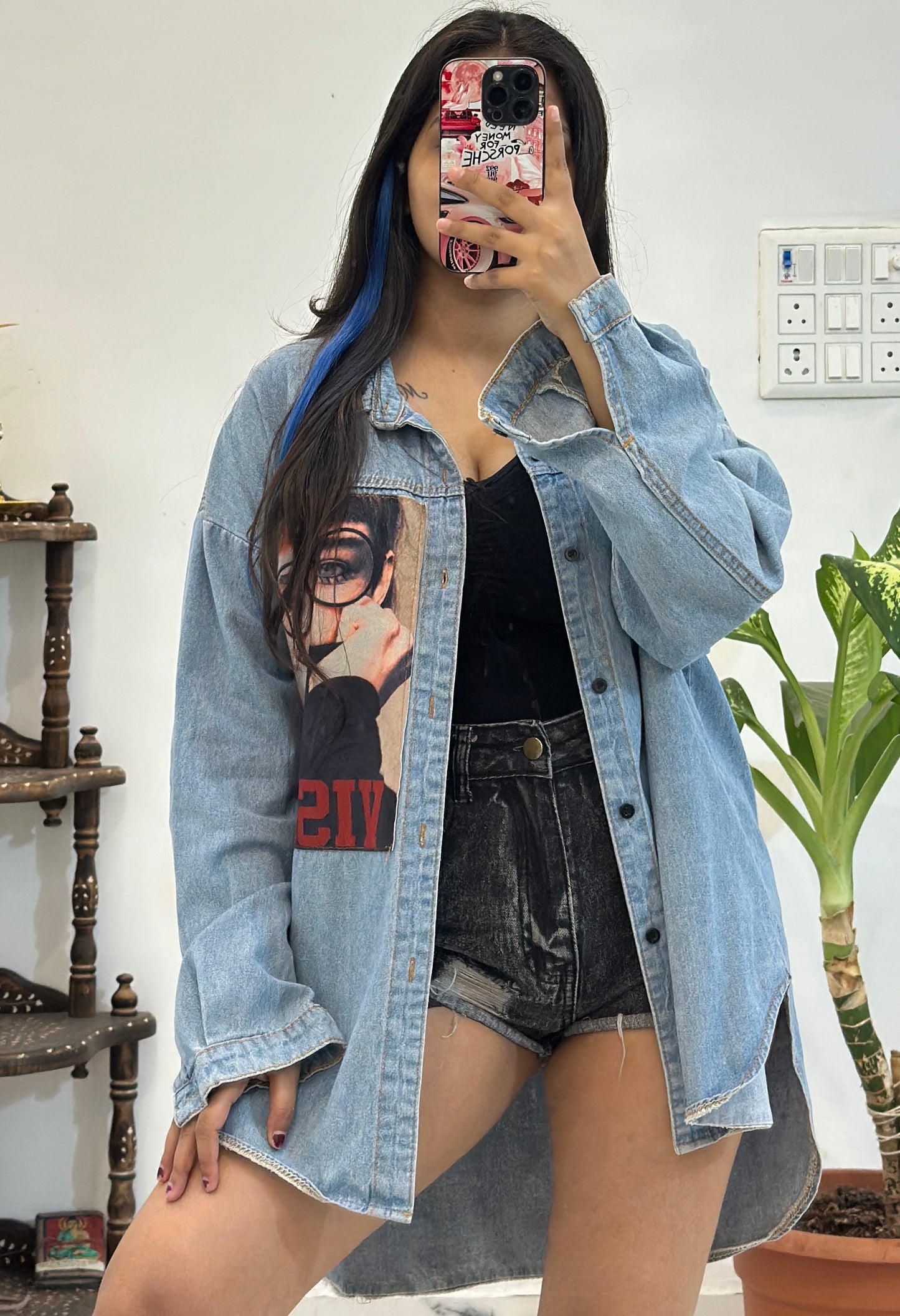 Oversized denim shirt (44-46)