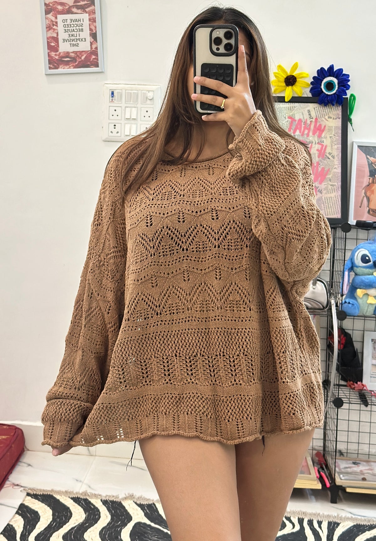 Oversized crochet sweater (42-46)