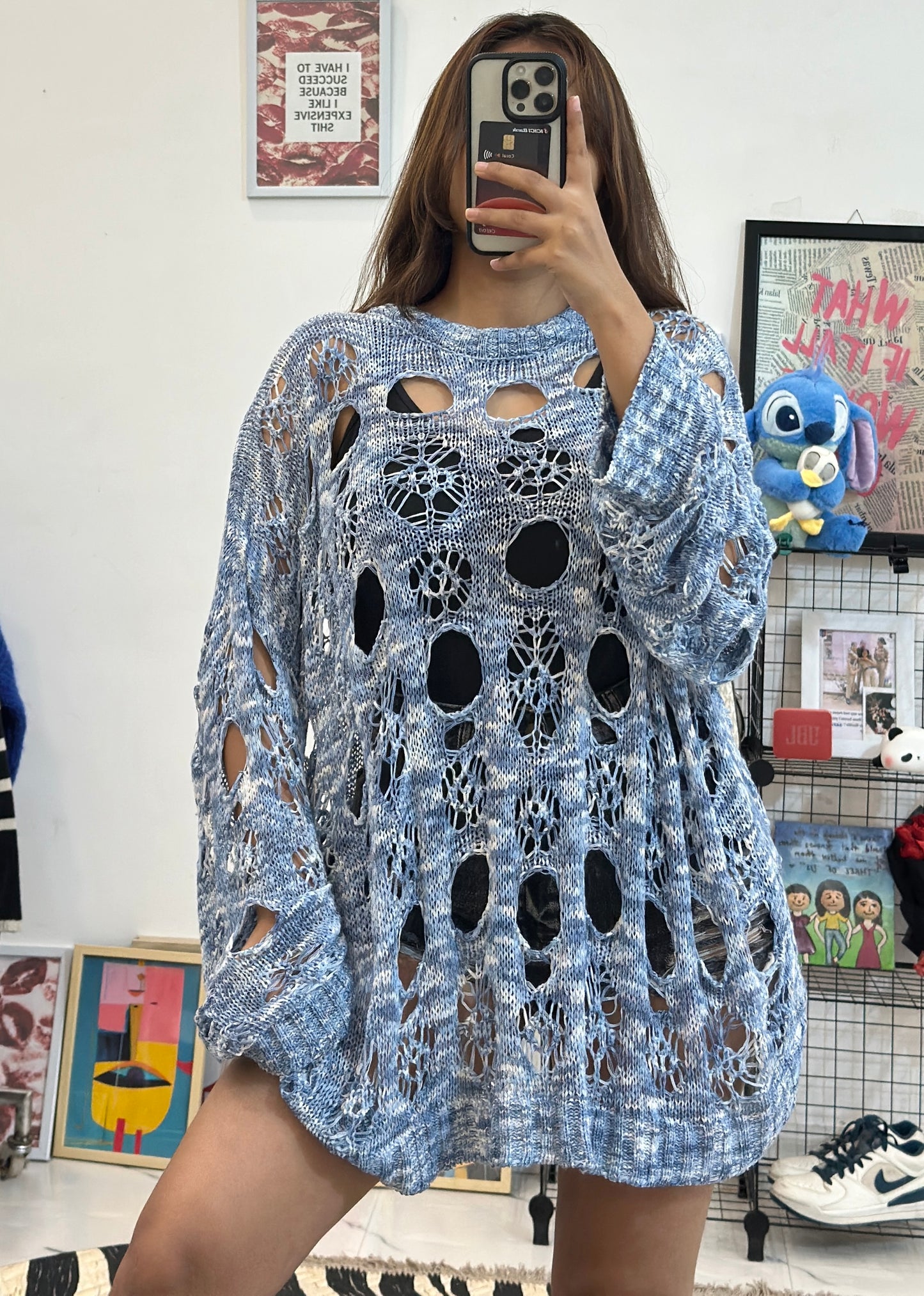 Oversized crochet top (46-48)