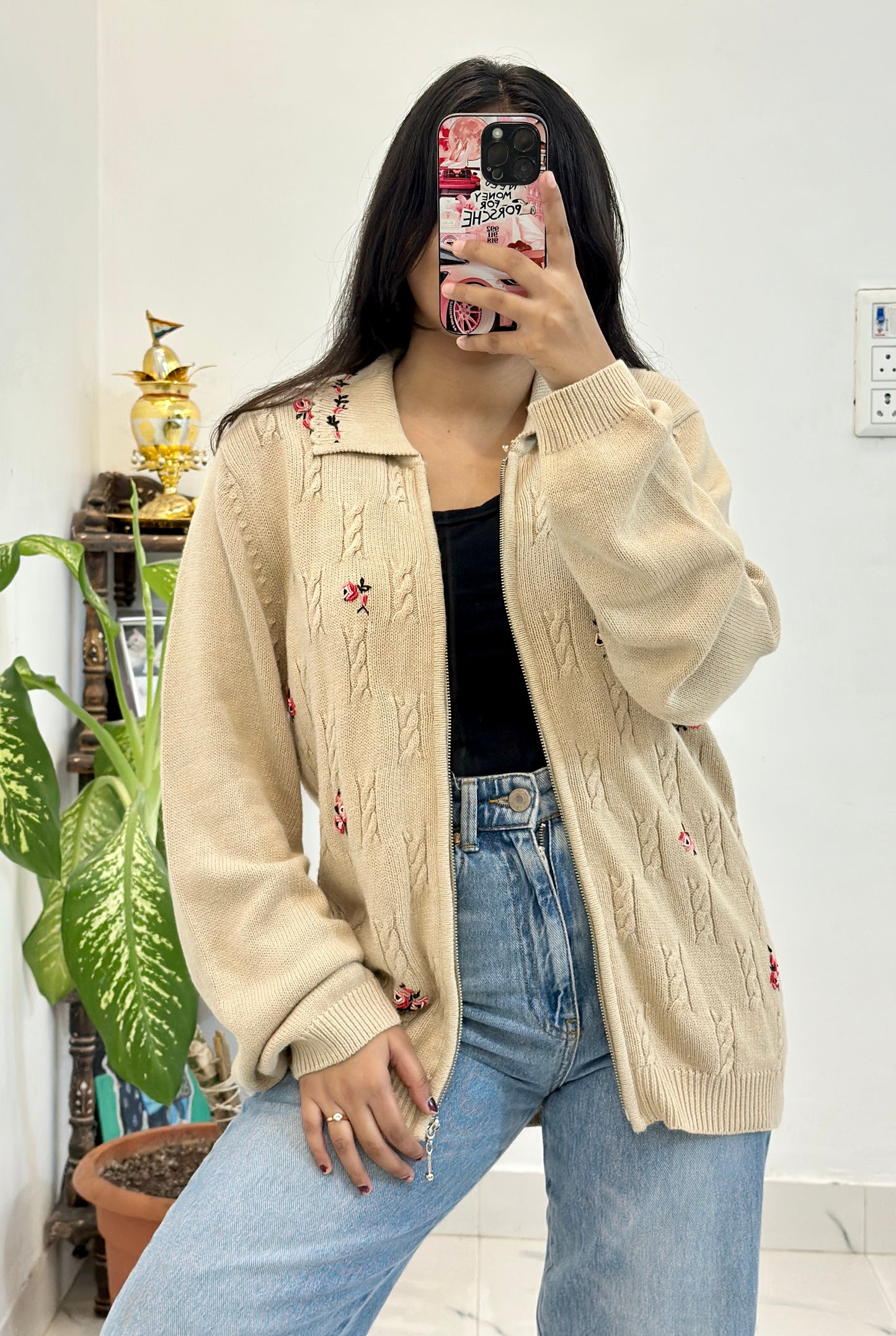 Embroidered zipper (40-42)