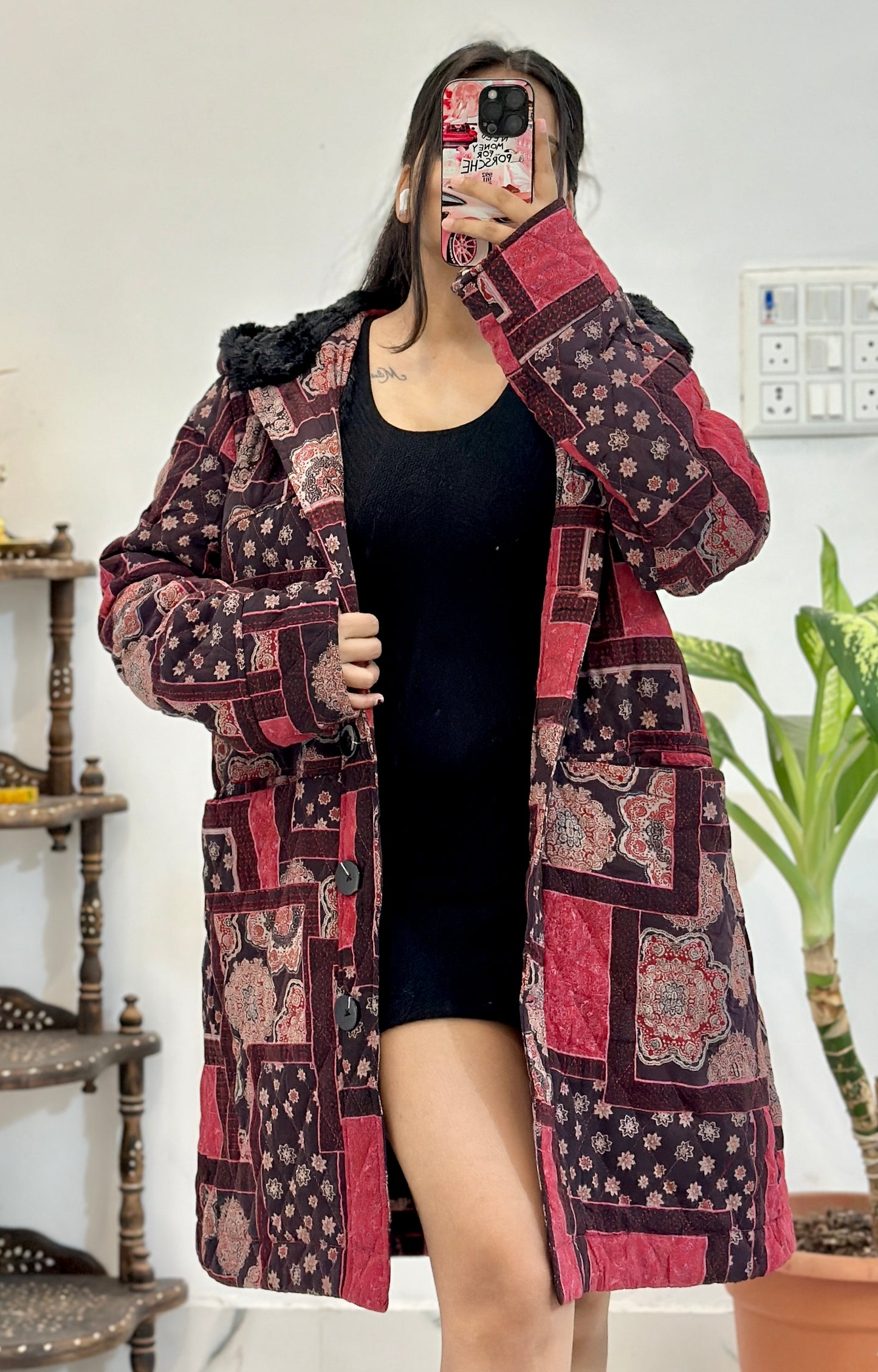 Prettiest warm hooded coat (40-44)