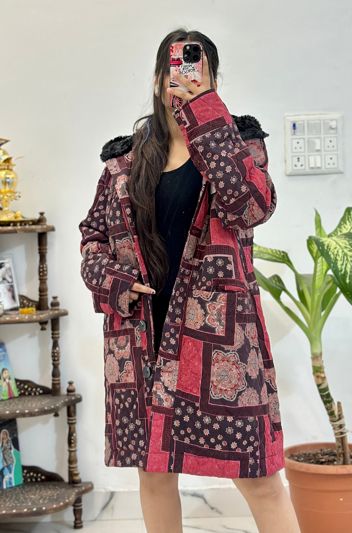 Prettiest warm hooded coat (40-44)