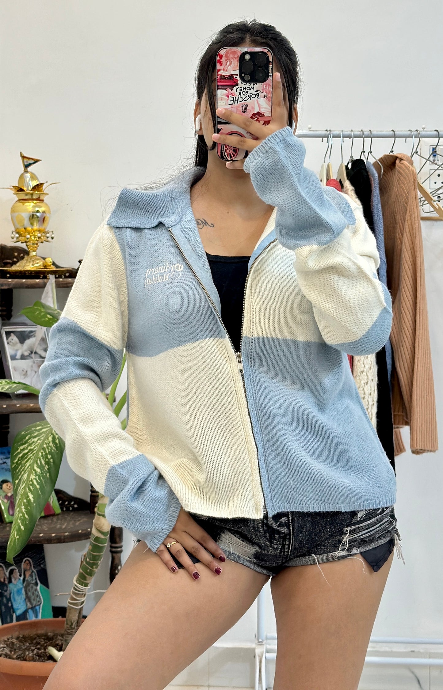 Pinteresty zipper sweater (42-44)