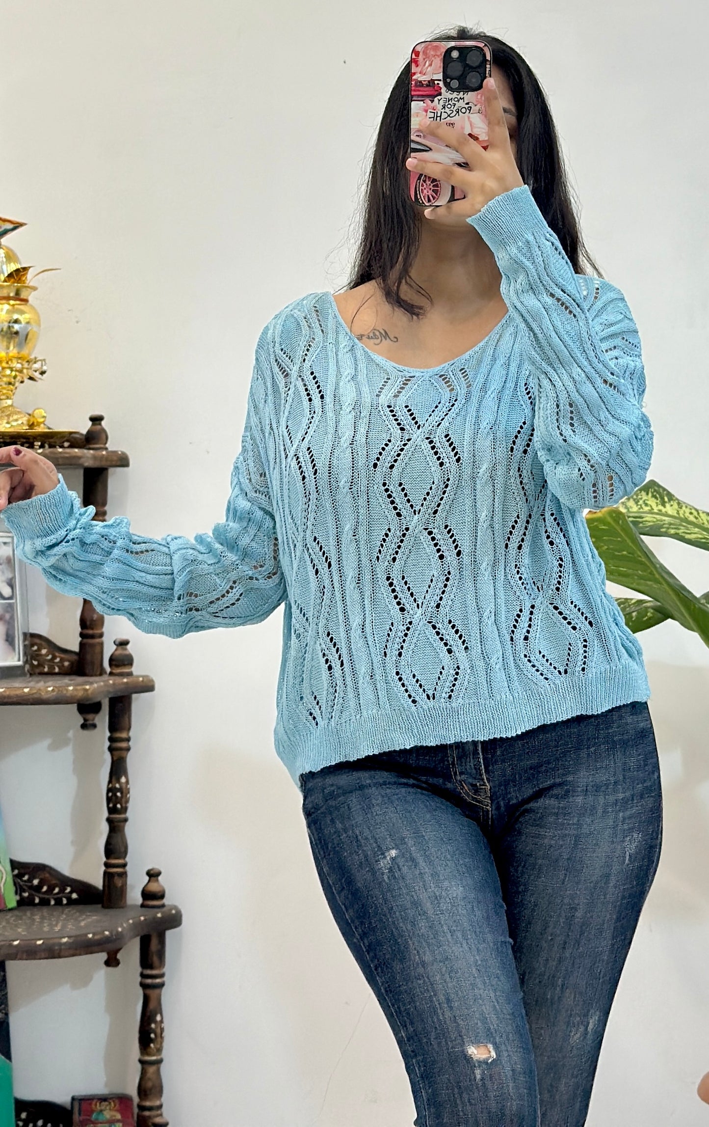 Oversized crochet top (freesize)