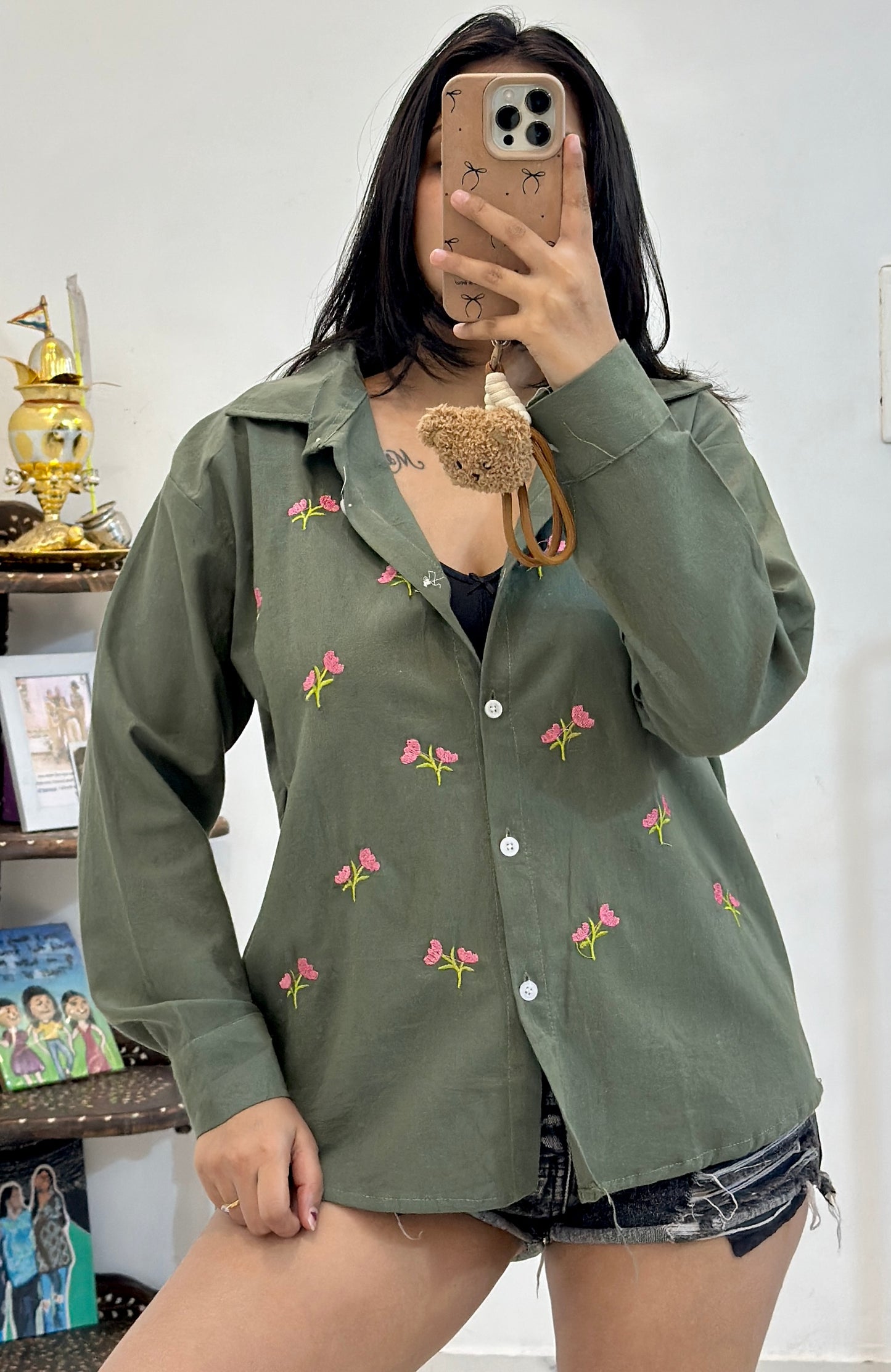 cotton embroidery shirt (34-36)