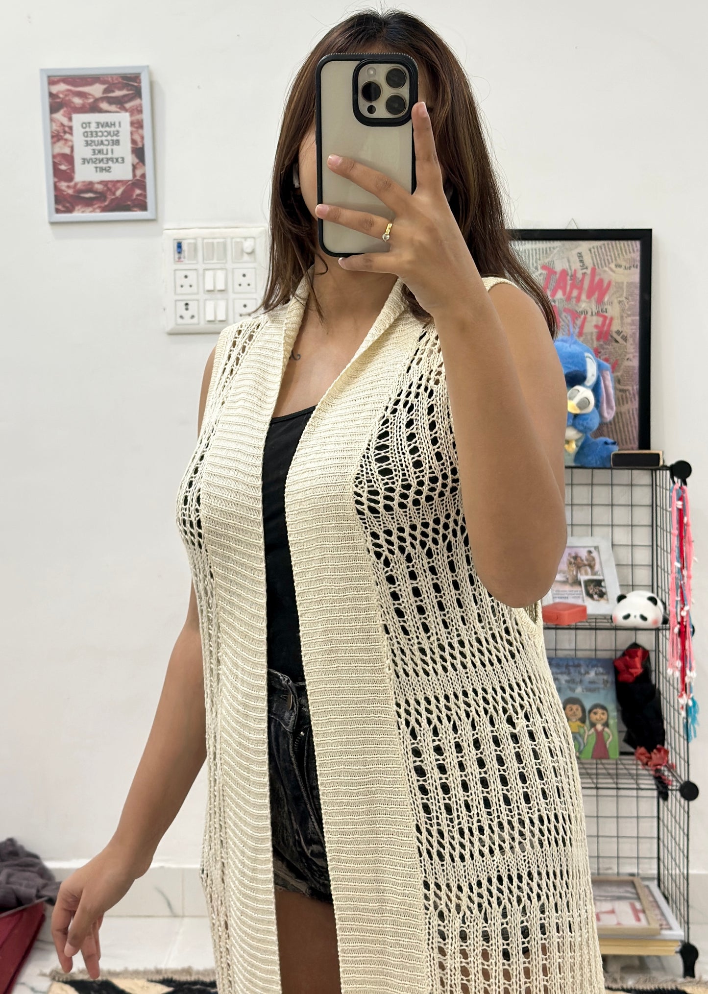 Oversized crochet shrug (42-44)
