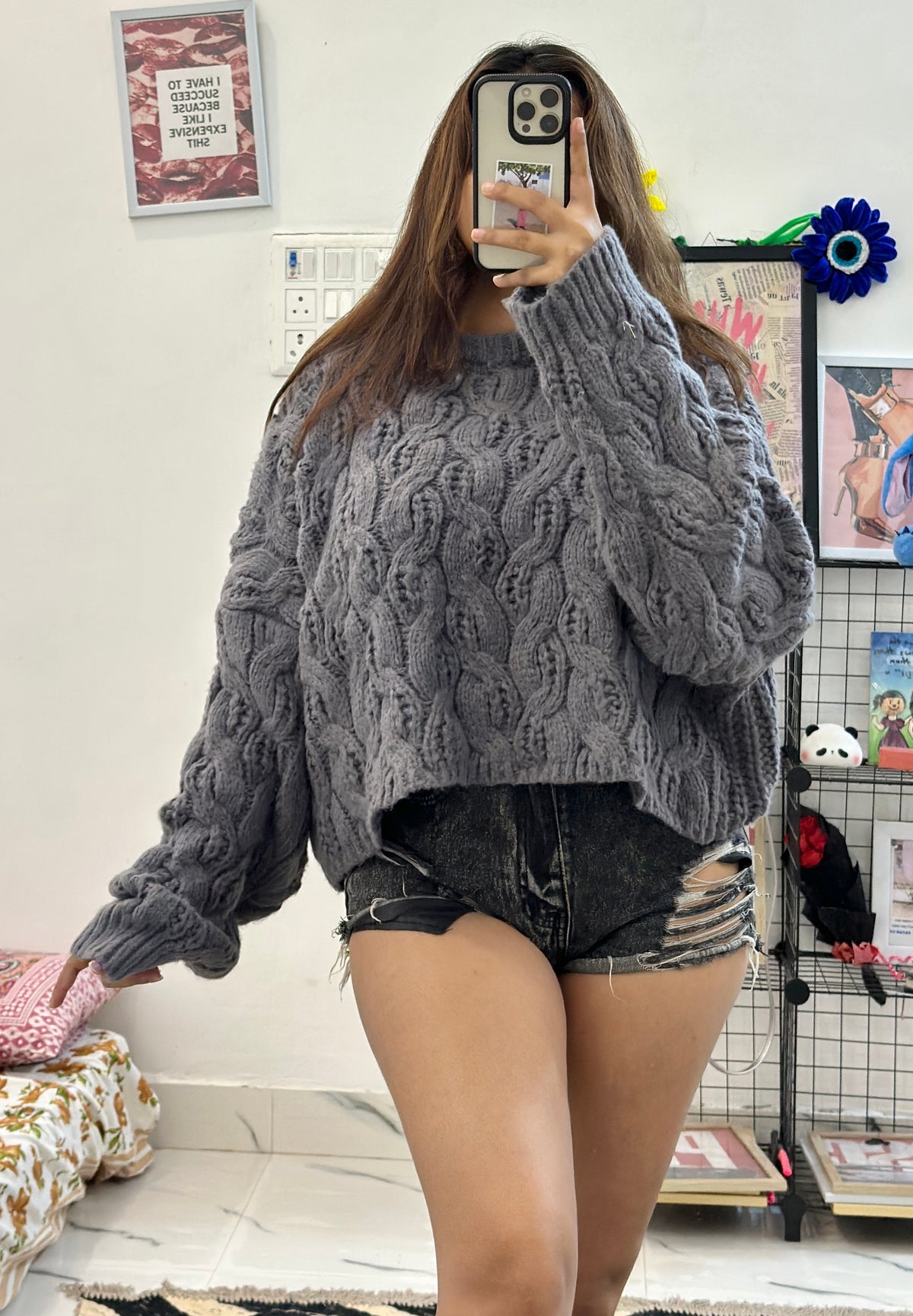 Oversized Korean sweater ( freesize 50+)
