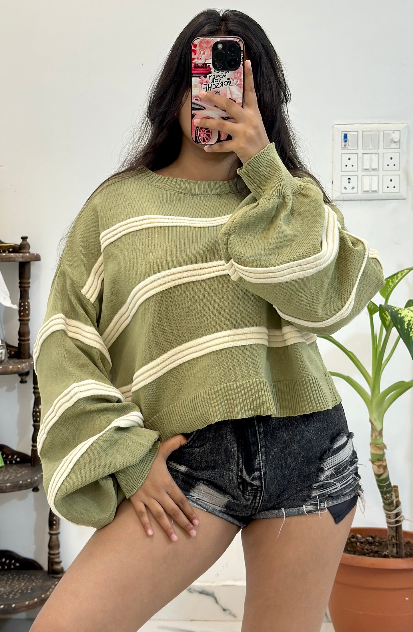 Oversized Korean sweater (freesize 50+)