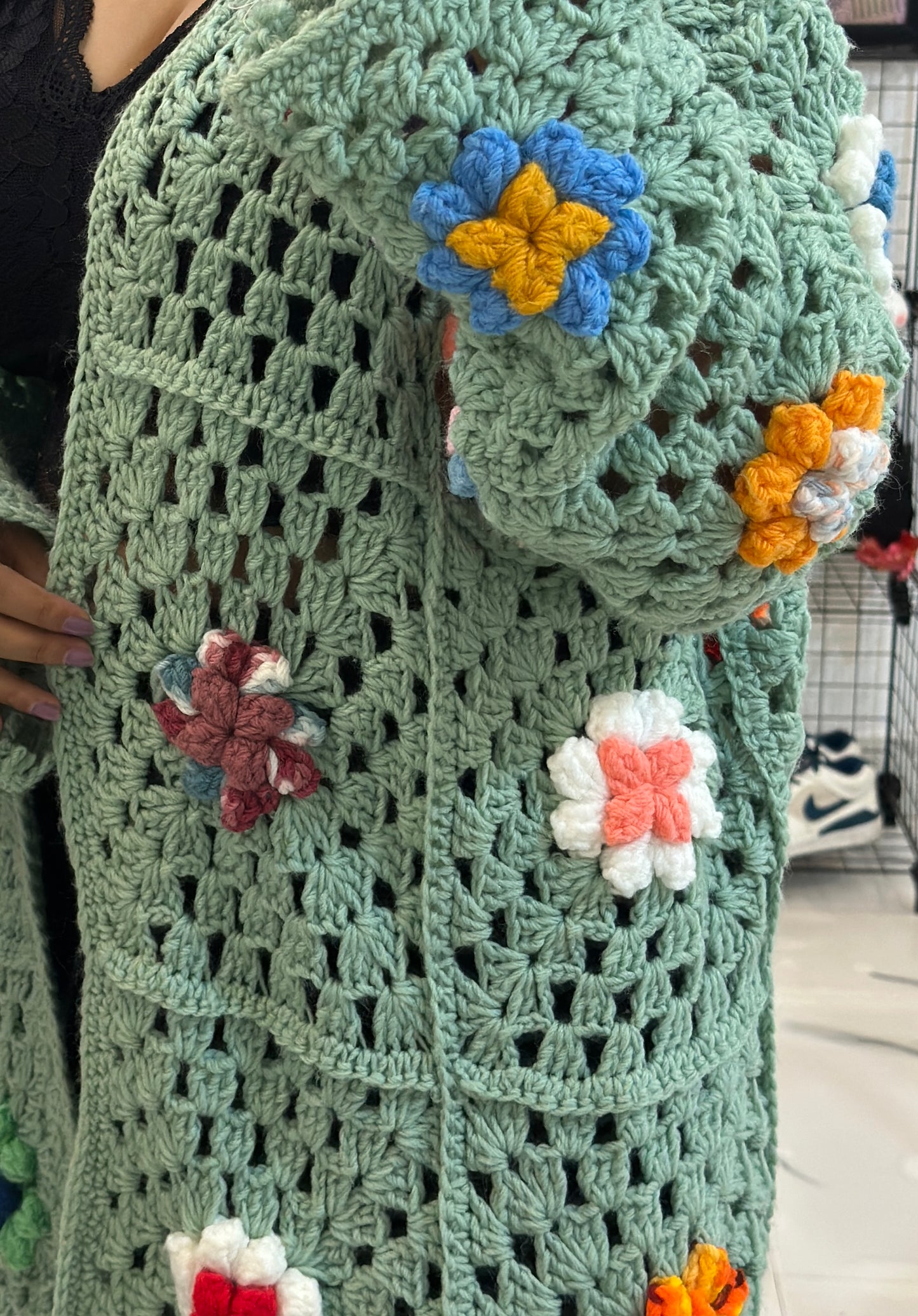 Oversized crochet shrug (48-50)