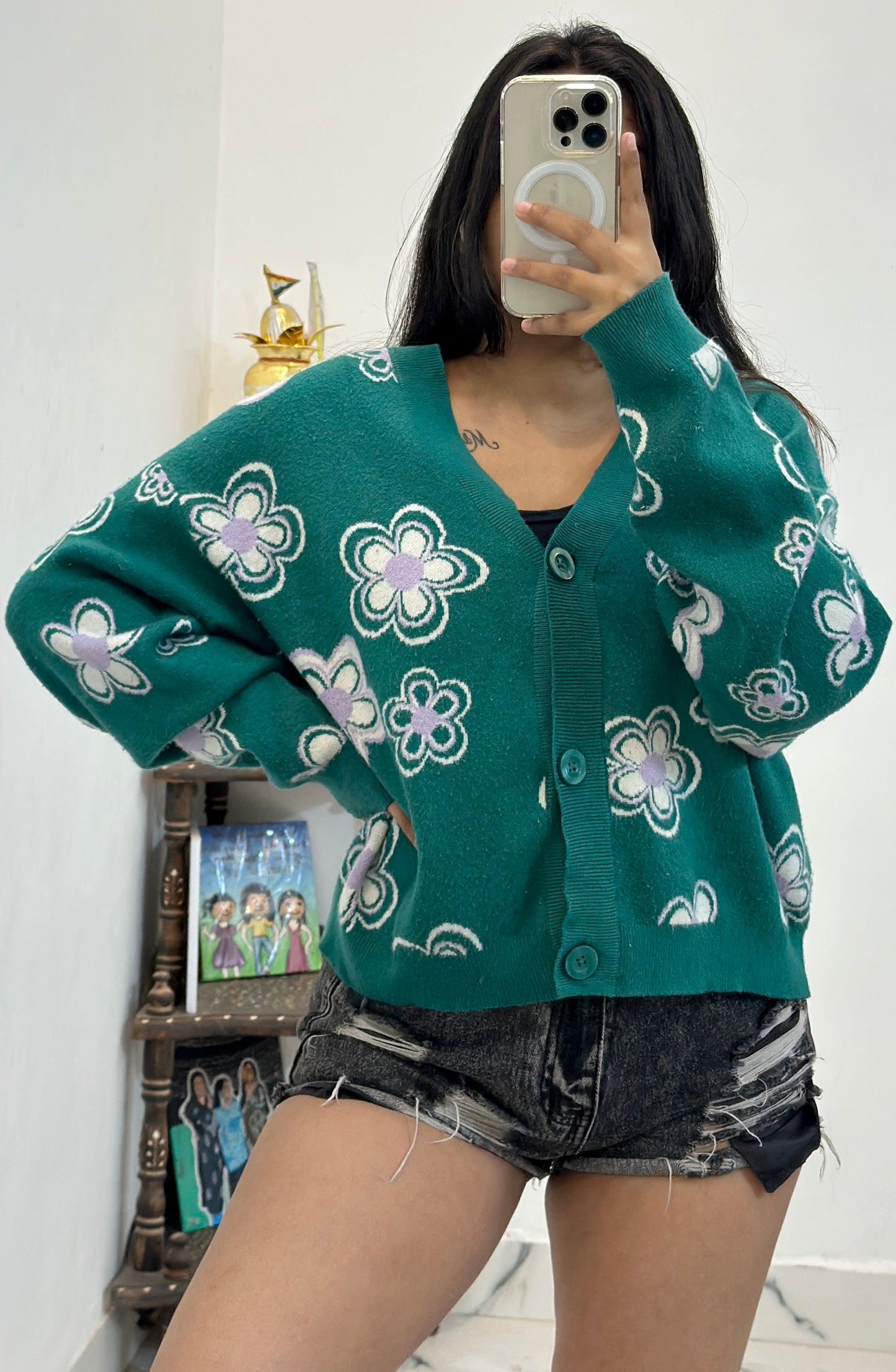 Korean oversized soft cardigan (46-48)