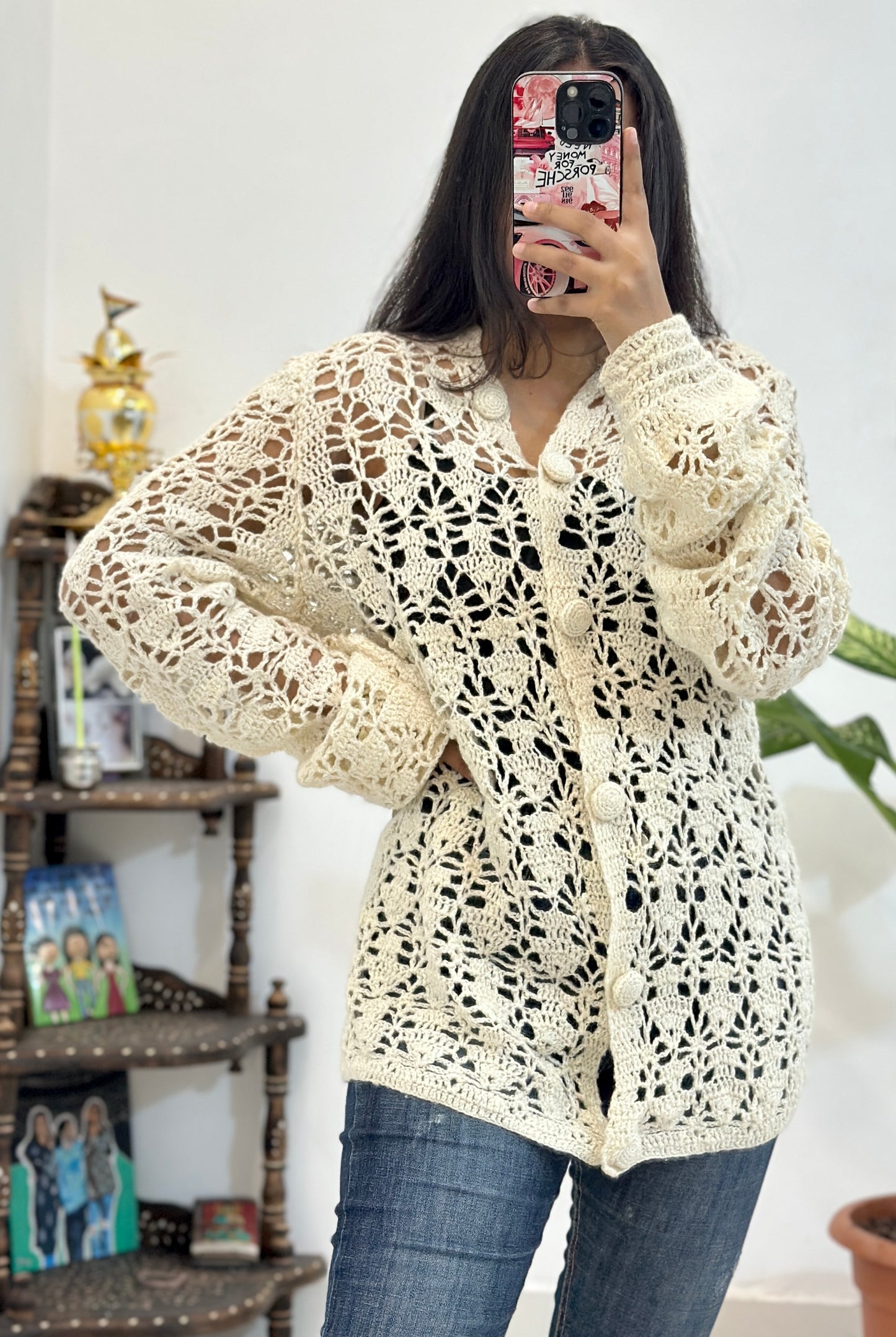 Pretty crochet shrug/cardigan (42-44)