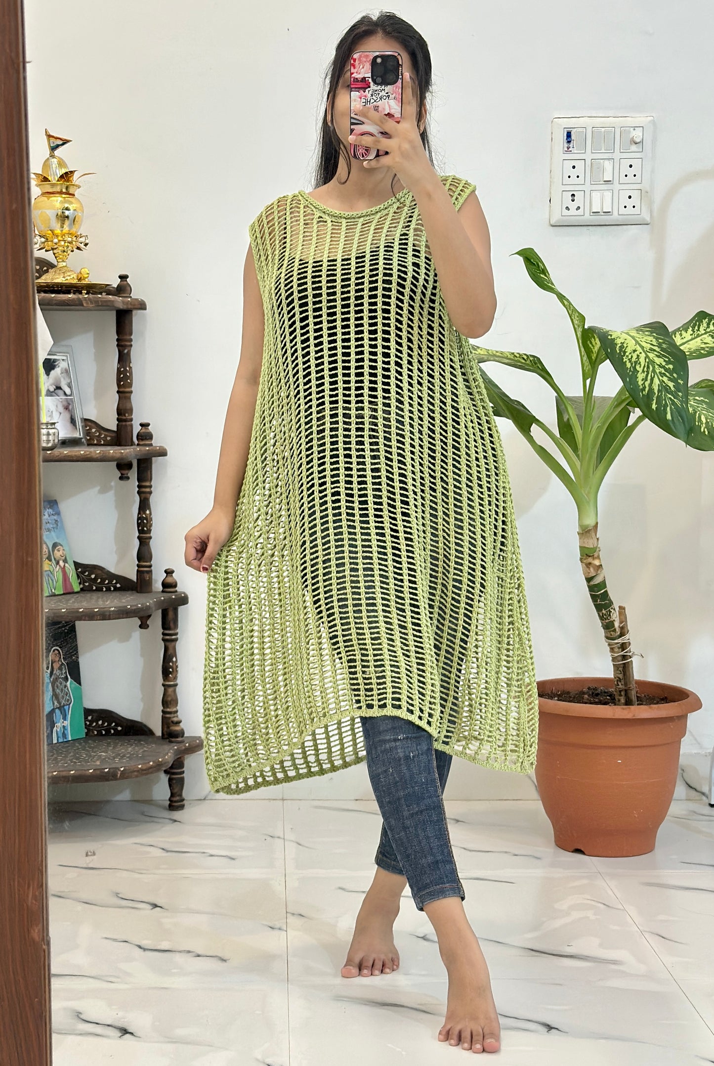 Long crochet top (42-44)