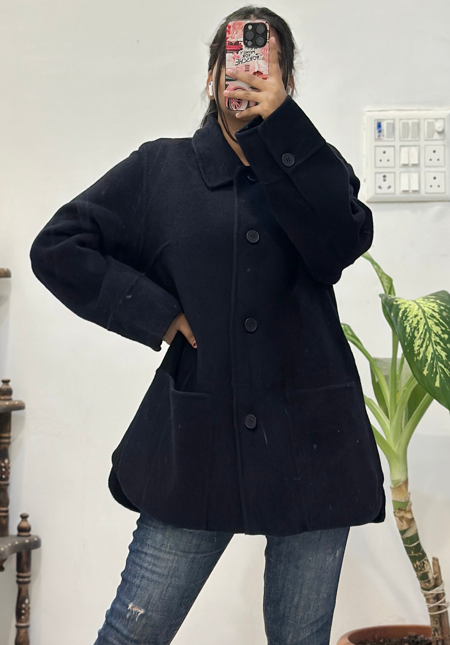 Black short coat (38-40)