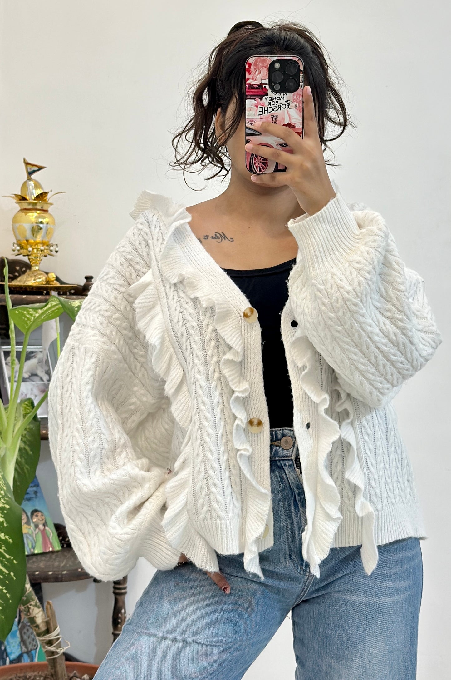 White Korean sweater (44-46)