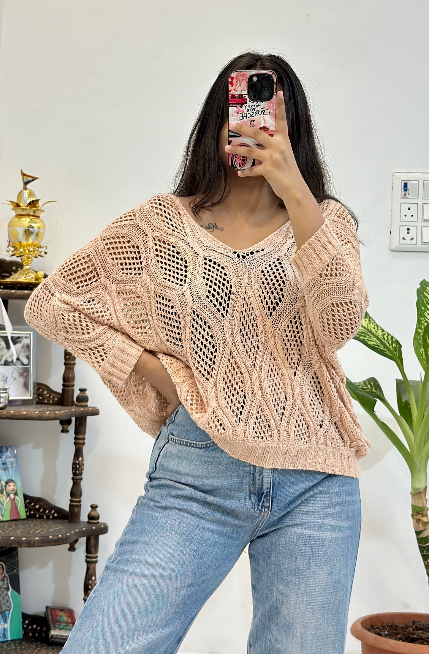 Oversized crochet top (freesize)