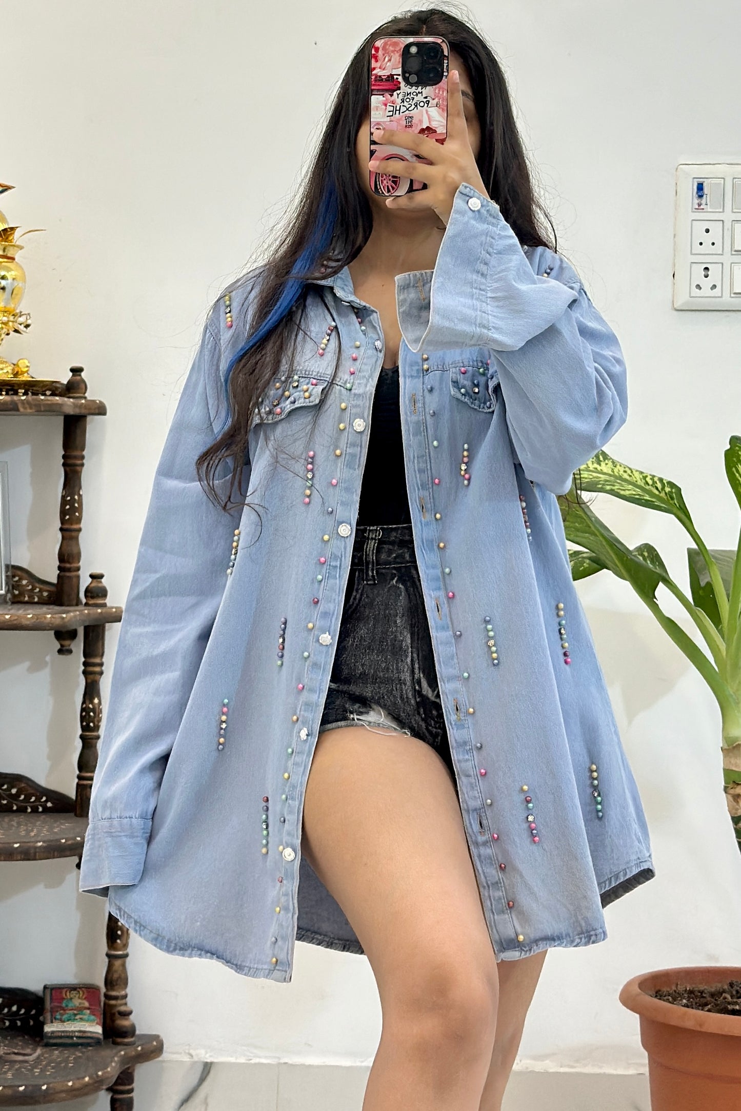 Oversized denim shirt (40-42)