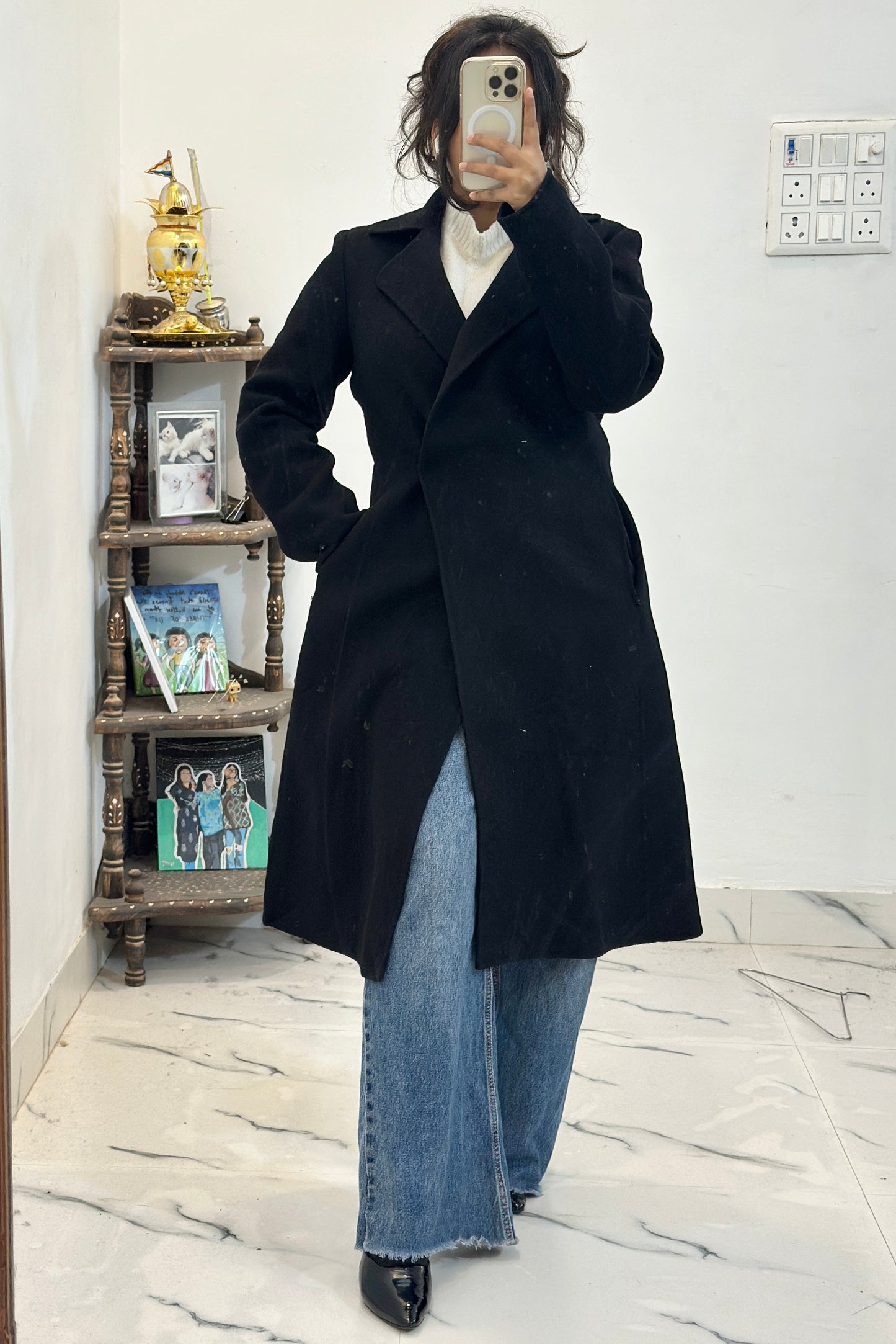 Heavy long coat (34-36)