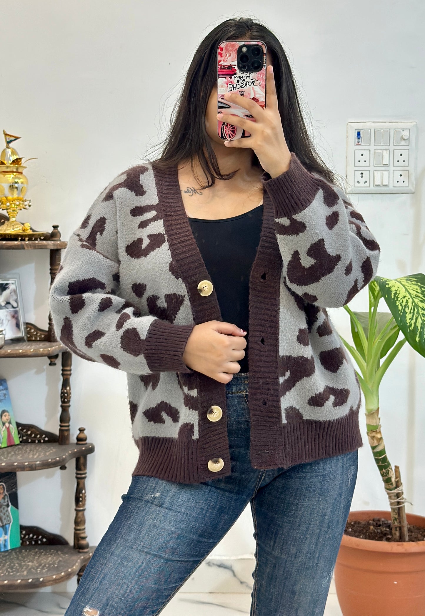 Heavy pretty cardigan (42-44)