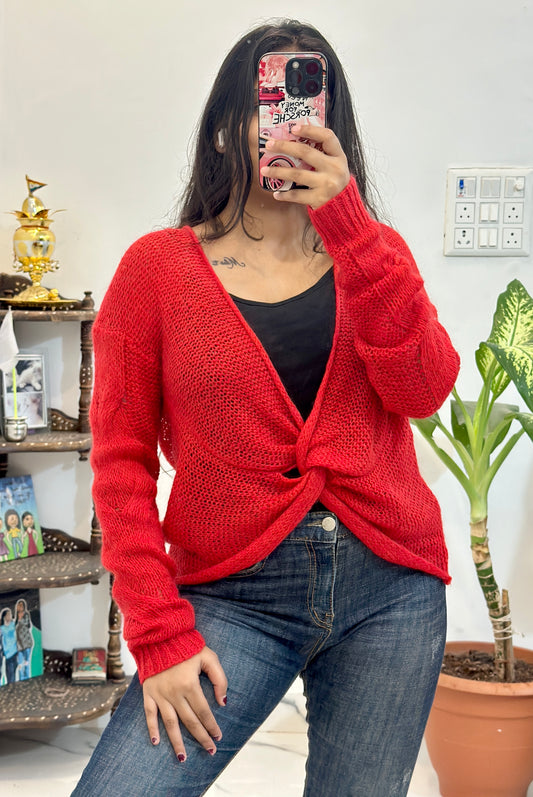 Red pre winter top (upto 40)