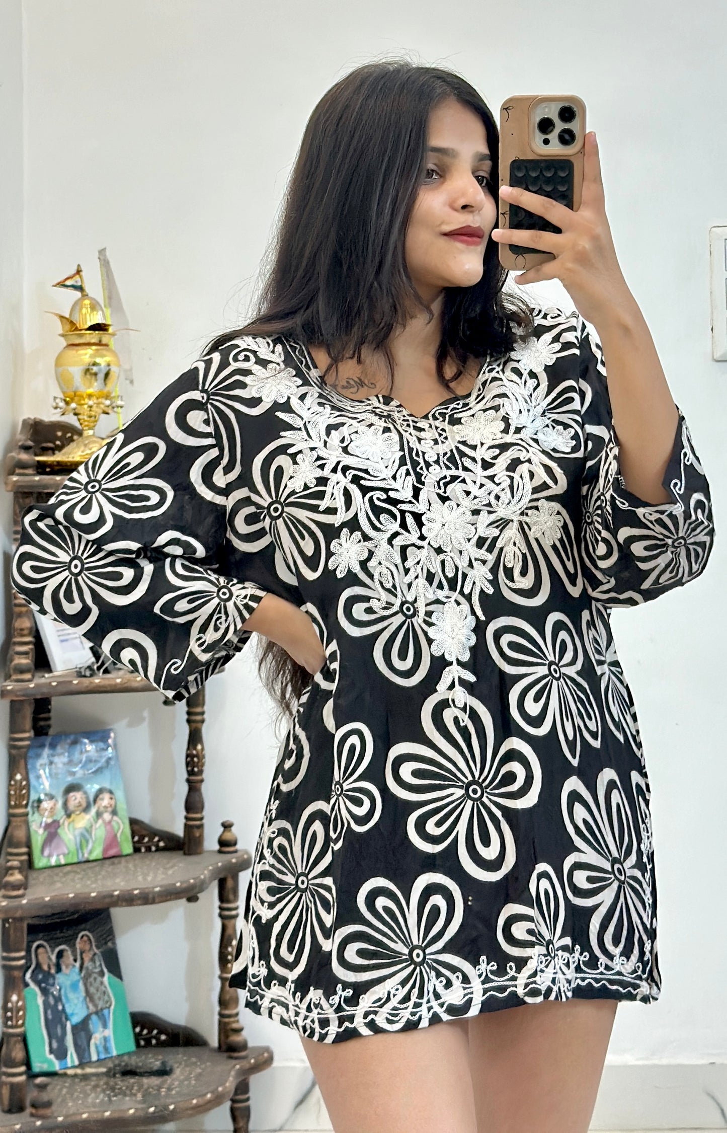 Pretty embroidered short kurti (42-44)