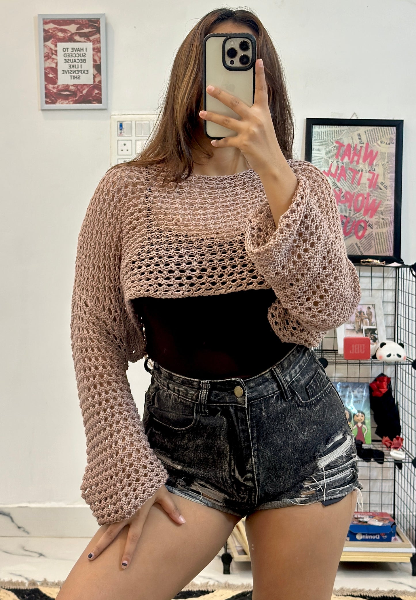 Oversized Korean crochet top (46-48)