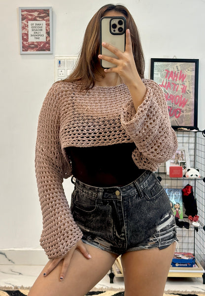 Oversized Korean crochet top (46-48)