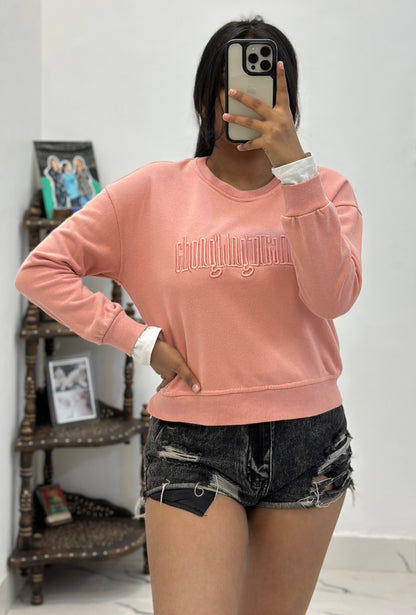 Pink sweat shirt (Small)